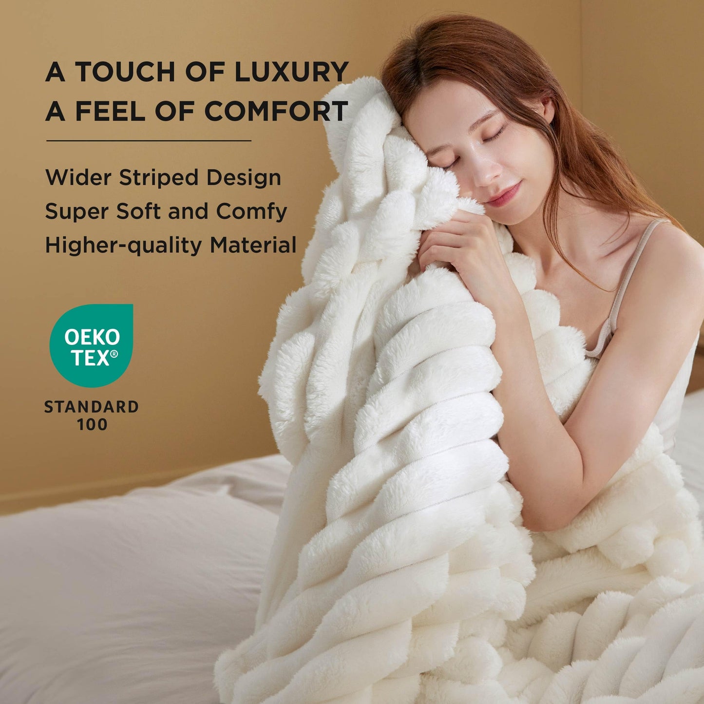 Bedsure White Throw Blanket for Couch, White, 50x60 Inches