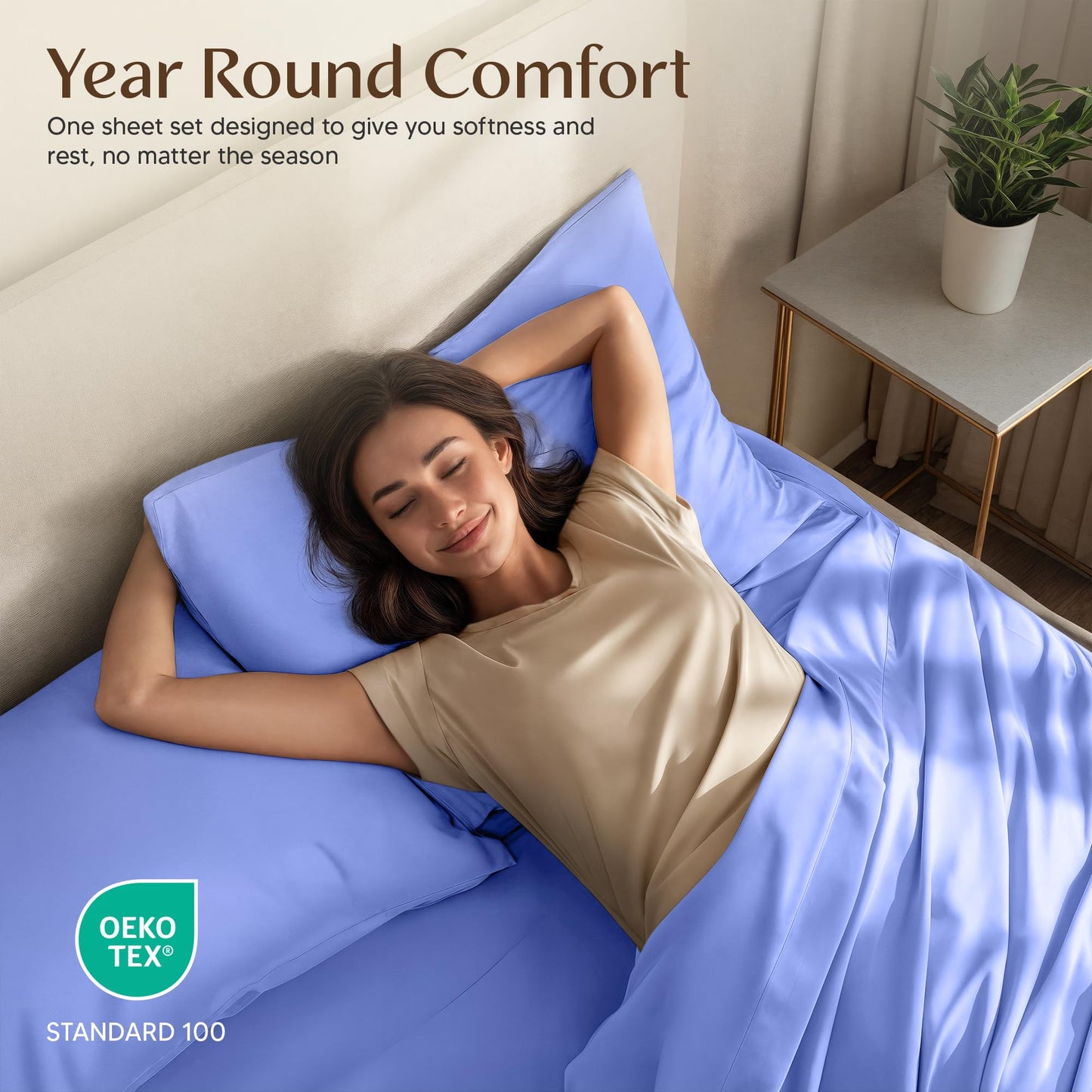 Utopia Bedding Queen Sheet Set – 4 Piece Bed Sheets for Queen Size Bed, Soft and Breathable Microfiber, Includes 1 Fitted Sheet, 1 Flat Sheet and 2 Pillowcases – Oeko Tex (Peri)