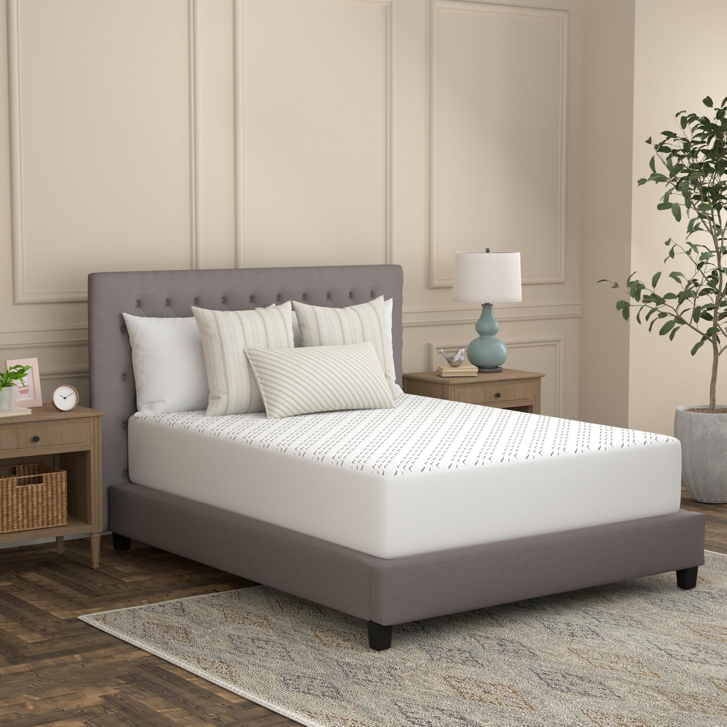 Sealy Flex Charcoal Mattress Cover Protector, King- PerfectGrip Stretch Sidewalls Fitted, Waterproof