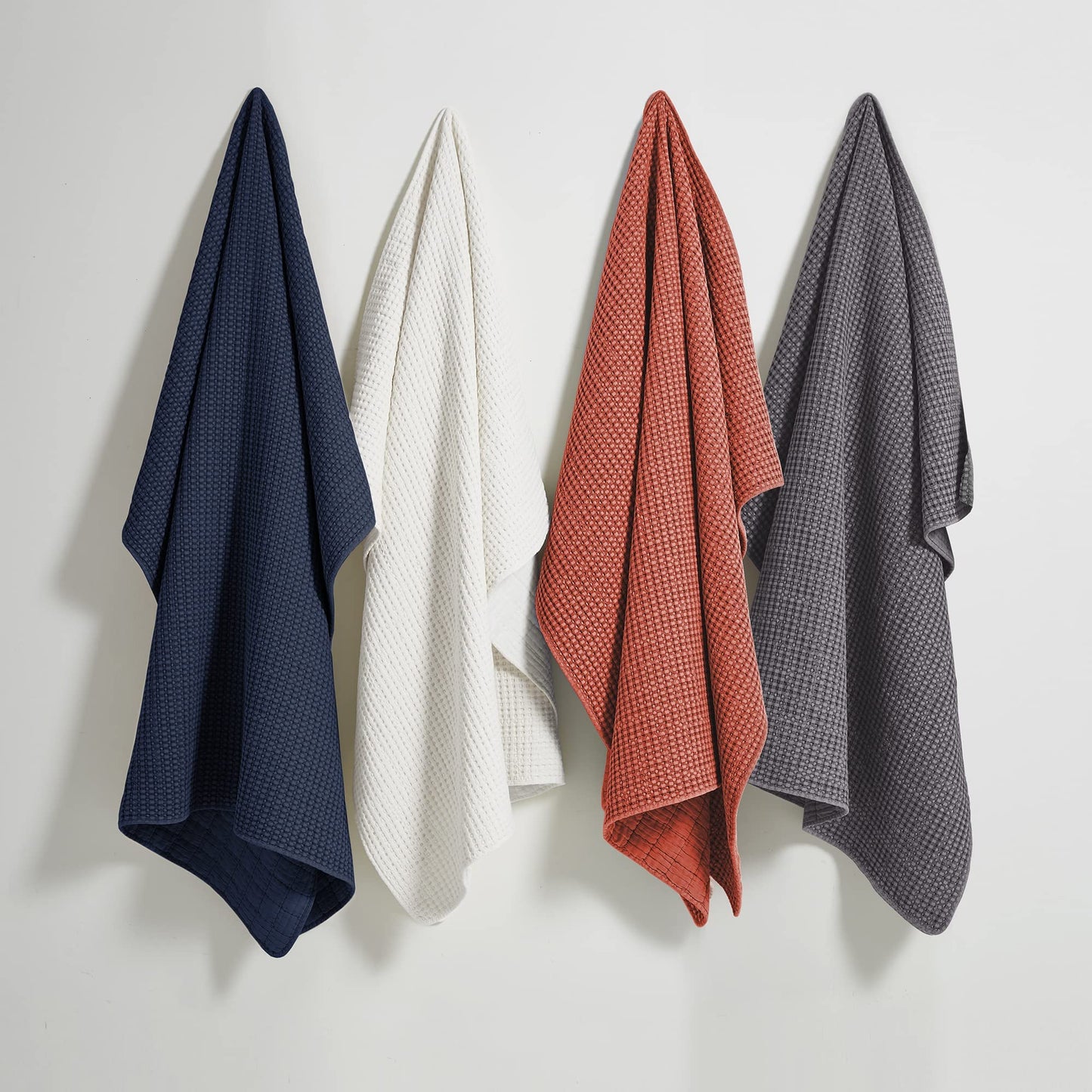Levtex Home - Mills Waffle - Throw - Adobe Cotton Waffle - Throw Size 50 x 60in.