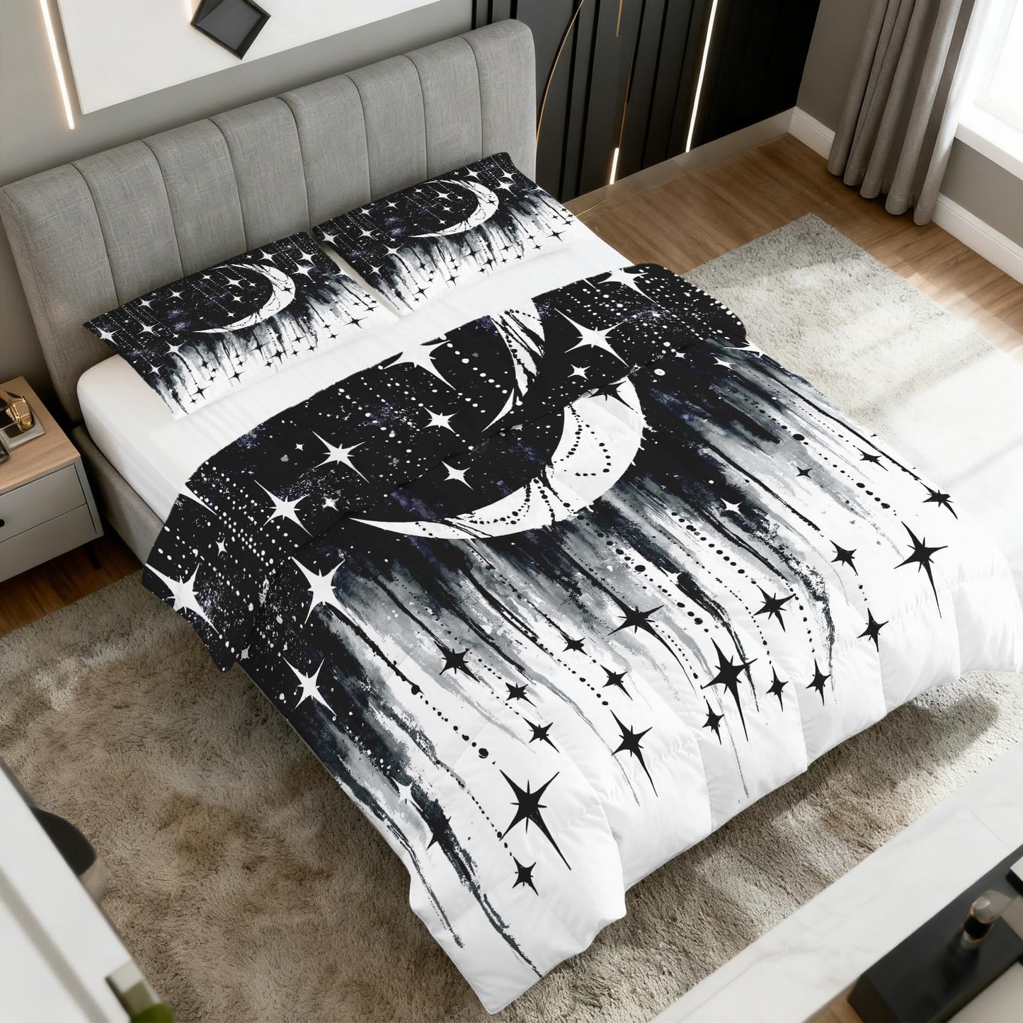 Celestial Galaxy Full Size Comforter Sets 3 Piece