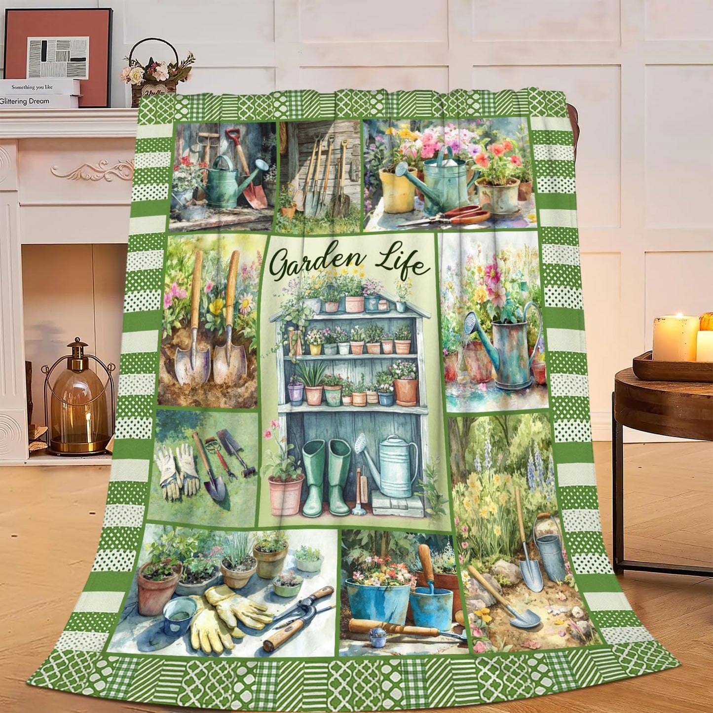 Plant Gardening Blanket Soft Fuzzy Fleece Plants Flower Garden Life Blankets Decor Cozy Warm Plush Flannel Blanket Gifts for Boys Girls Men Women Home Chair Sofa Couch Bed 50"X40"