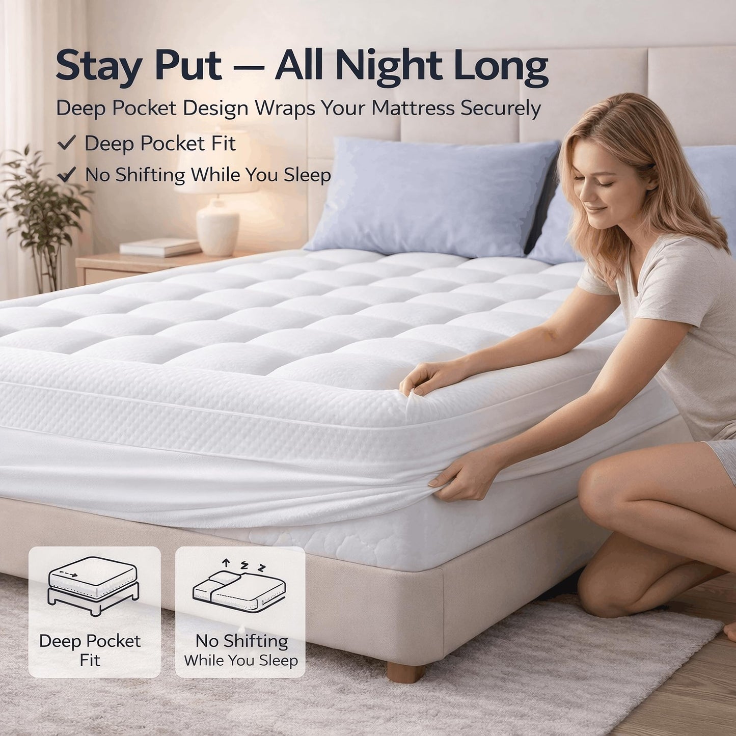 ELEMUSE 3 Inch Full Size Dual Layer Memory Foam Mattress Topper, 2 Inch Cooling Gel Foam, 1 Inch Soft Pillowtop Pad, Pressure Relief Bed Topper for Teen Room, Apartment & Guest Bed, Comfort Support