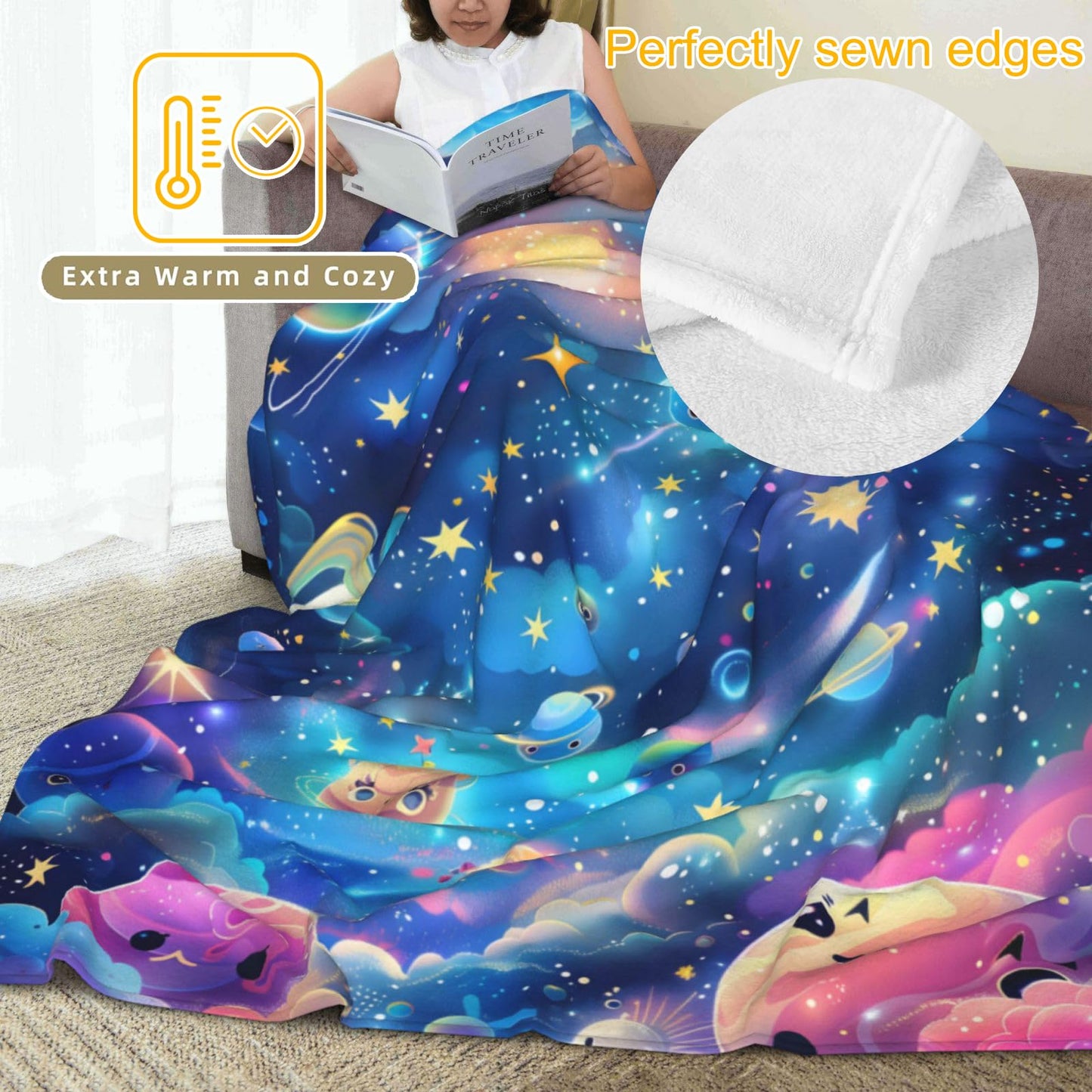 olpddz Highland Cow Flannel Blanket Birthday Gifts for Women,60x50inch,Cute Farm Theme Throw Blankets with Floral,Barrel and Butterfly,for Bedroom,Sofa,Living Room,Camping Decor Throws