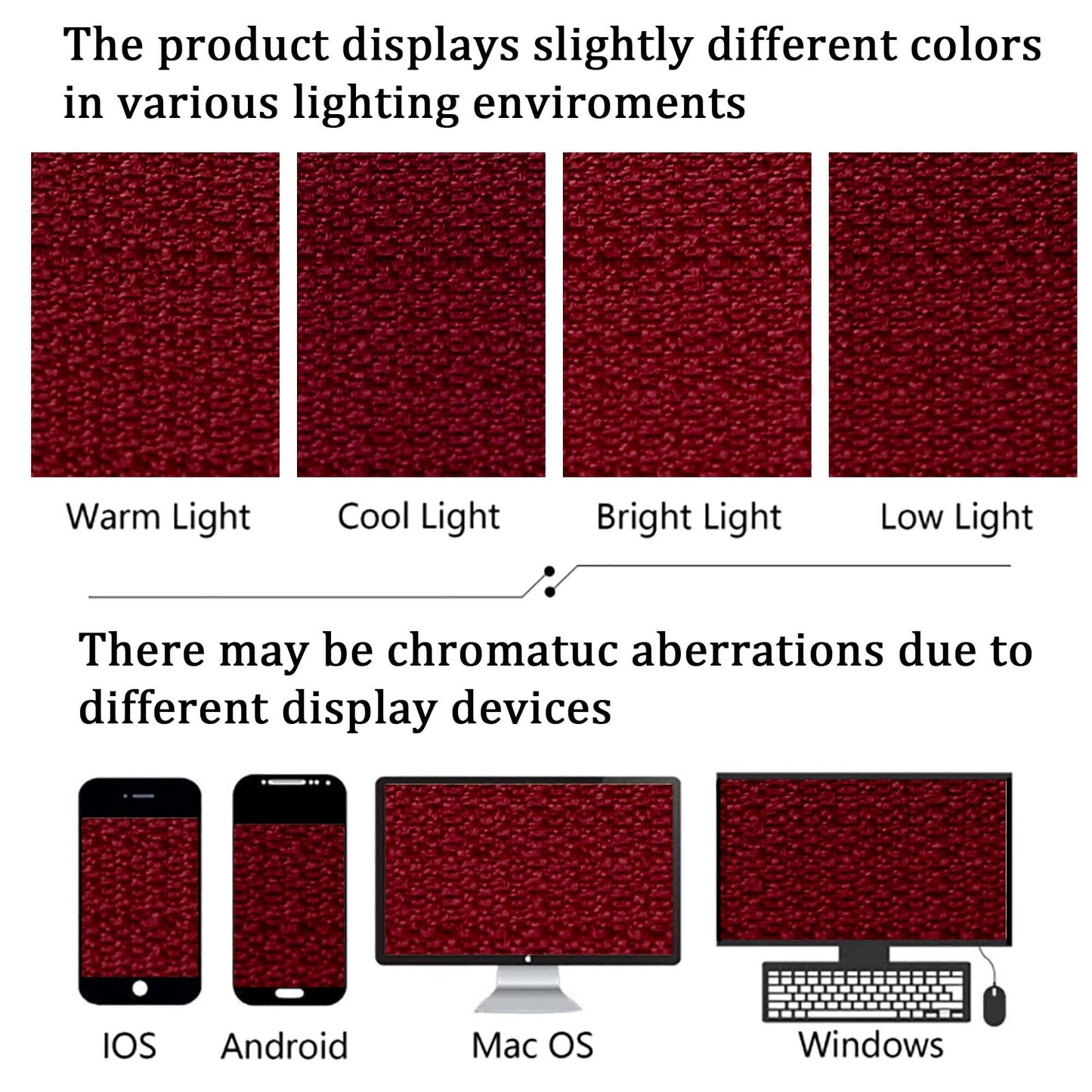Lecloud Bessie Red Curtains 45 Inch Length 2 Panels Set, Airy Faux Linen Textured Light-Filtering Christmas Soft Curtains, Rod Pocket Window Treatments for Bedroom Living Room, Each 30" W x 45" L