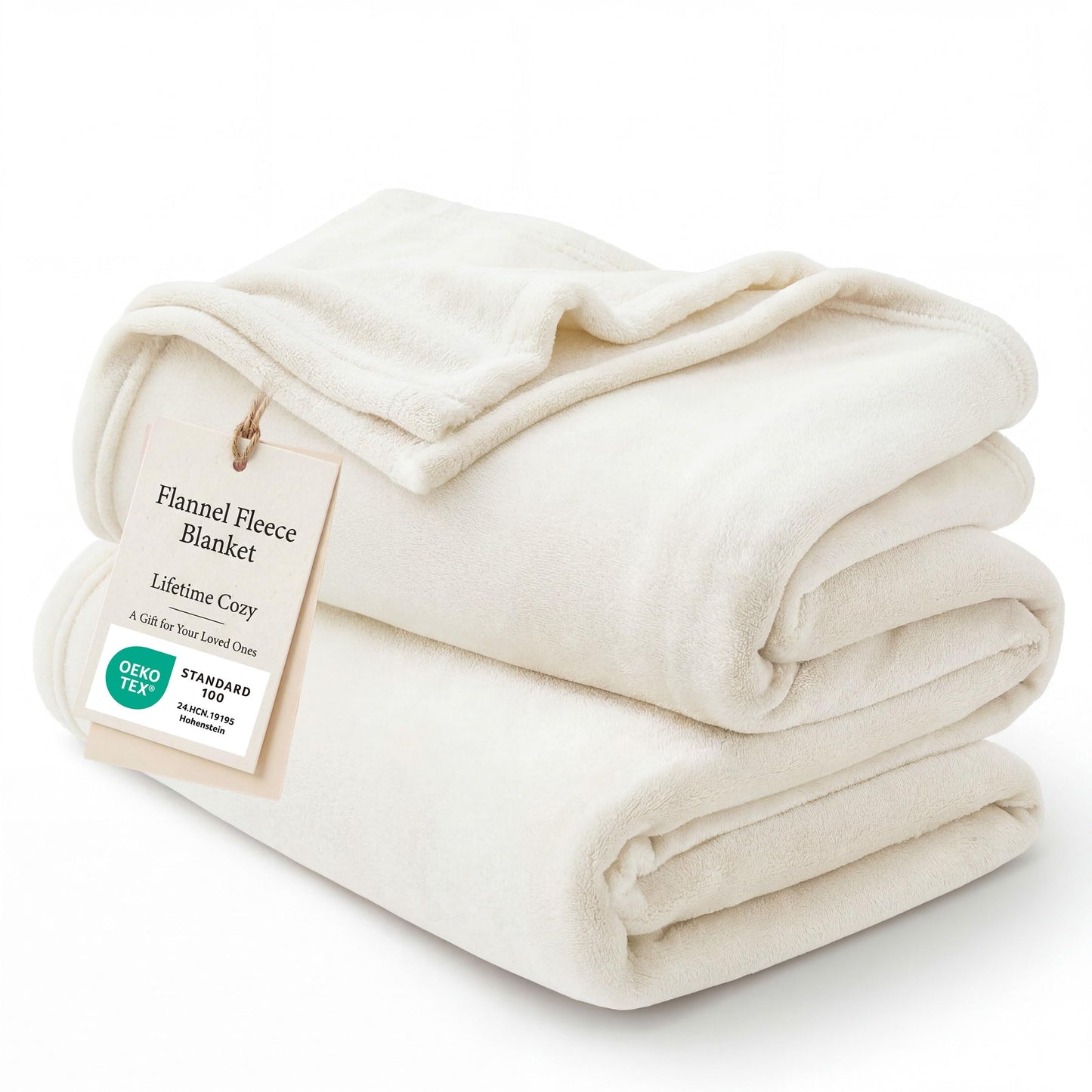 Bedsure GentleSoft Fleece Blankets Queen Size Cream - Mothers Birthday Gifts for Women Bed Blanket Soft Lightweight Plush Fuzzy Cozy Luxury Microfiber, 90x90 inches