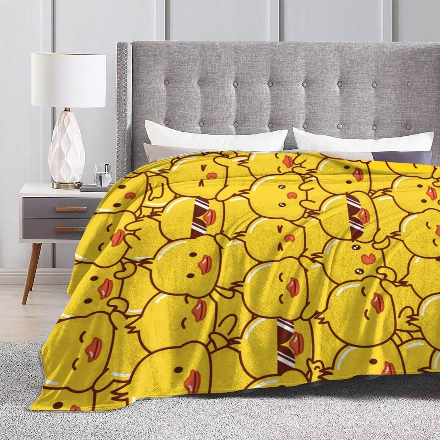 Homieblanket Duck Blanket for Boys Girls, Cute Duck Themed Design Printed Throw Blankets for Kids Lap, Chair Sofa, Warm Soft Cozy Blanket, 40"x 50"