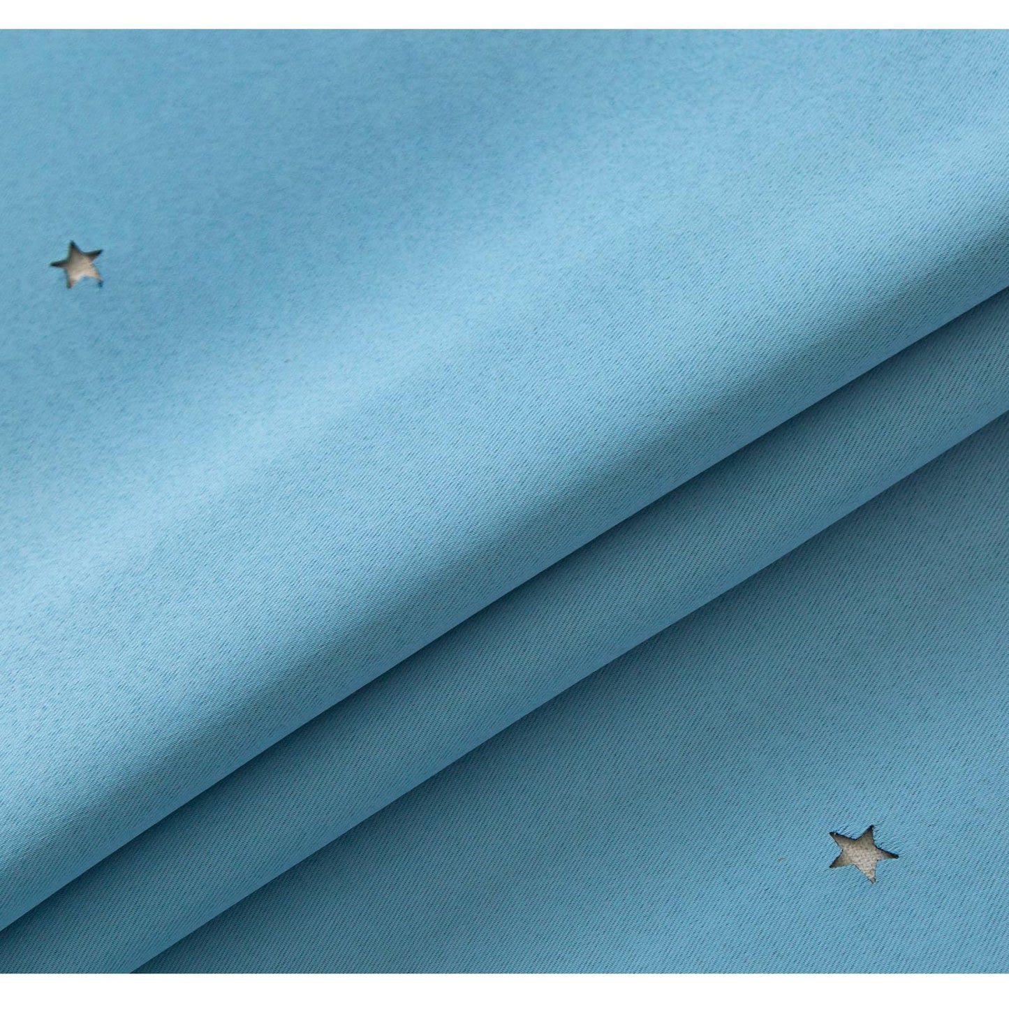 Blue Shooting Star Pattern Living Room Bedroom Blackout Insulated Double Layer Curtains for Girls Bedroom Kids Room Decor(47" W x 66.9" L)