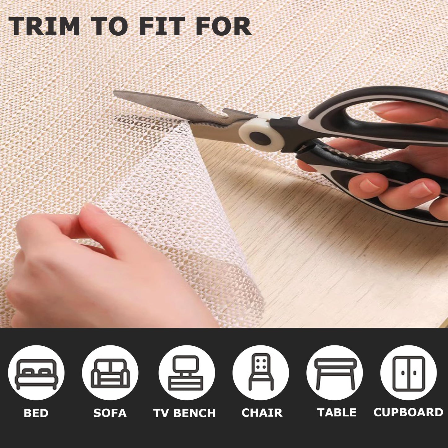 Non Slip Rug Pad Grippers - 5x6.5 Ft for Hardwood Floors, Mattress Slide Stopper Thick Carpet Pads Gripper for Tile Floors,Rug Grip for Area Rug,Sofa,Bed,Chair,Cushion Keep Your Rugs Safe and in Place