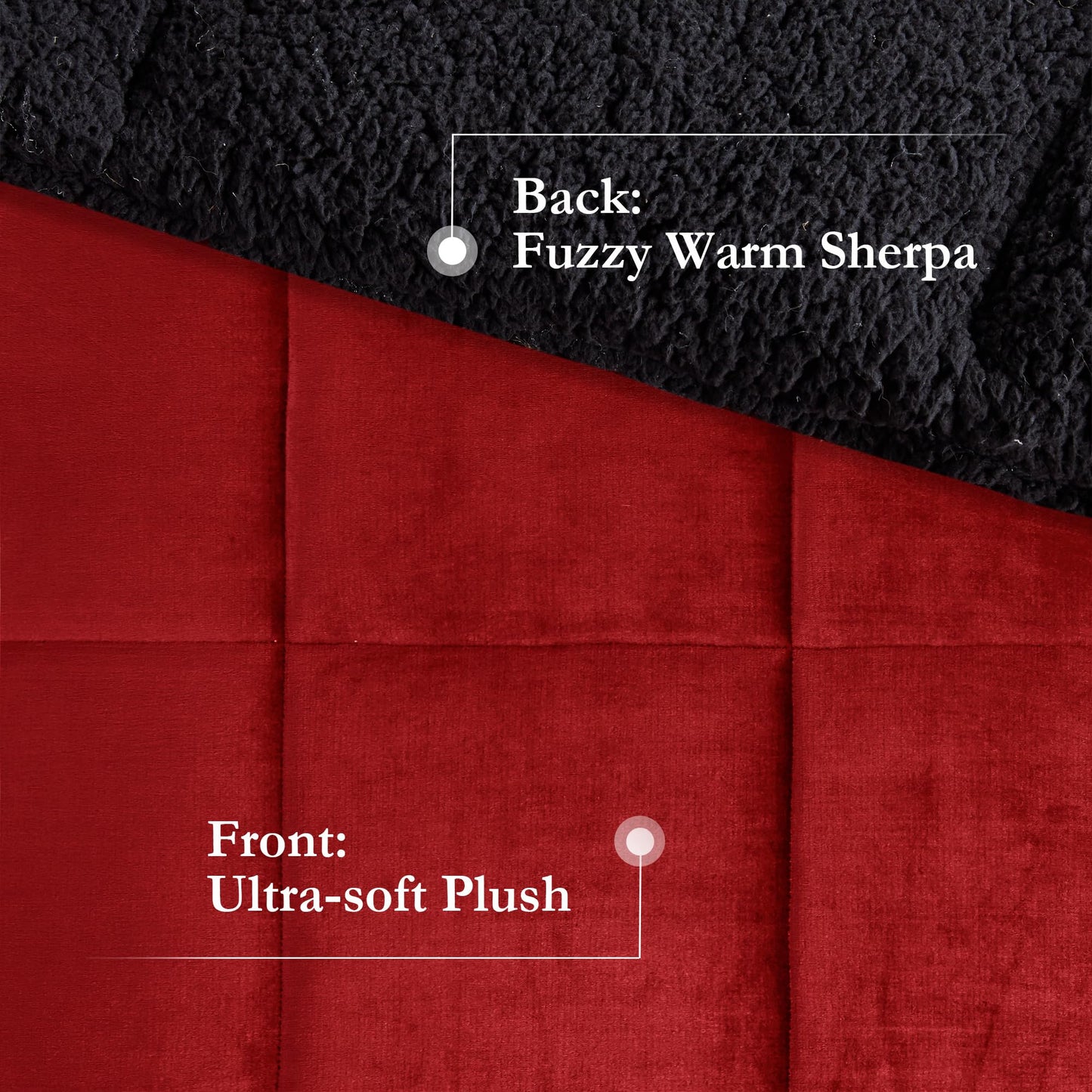 Woolrich Reversible Comforter Set Ultra Soft Plush to Sherpa, Down Alternative, Cold Weather Winter Warm Bedding, with Matching Sham, Decorative Pillow Red/Black Full/Queen 4 Piece