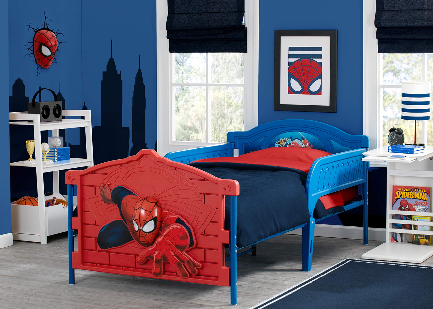Marvel Spider Man Plastic 3D-Footboard Twin Bed by Delta Children