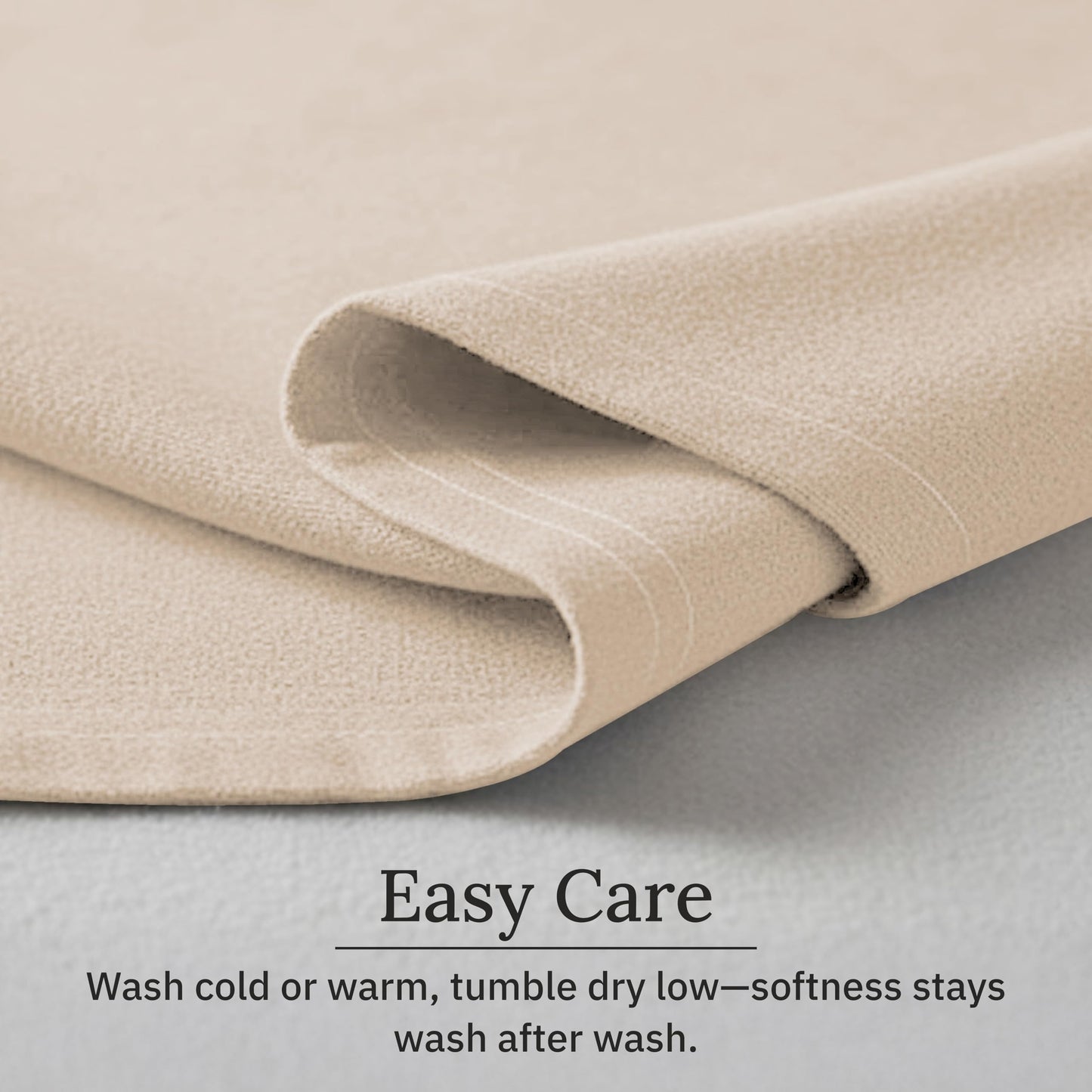 California Design Den Flannel Twin Size Sheets Set - Made in Portugal 100% Cotton, Triple-Brushed, Thick, Velvet Soft 3-Piece Extra Deep Pocket Sheets Set - Beige Bliss