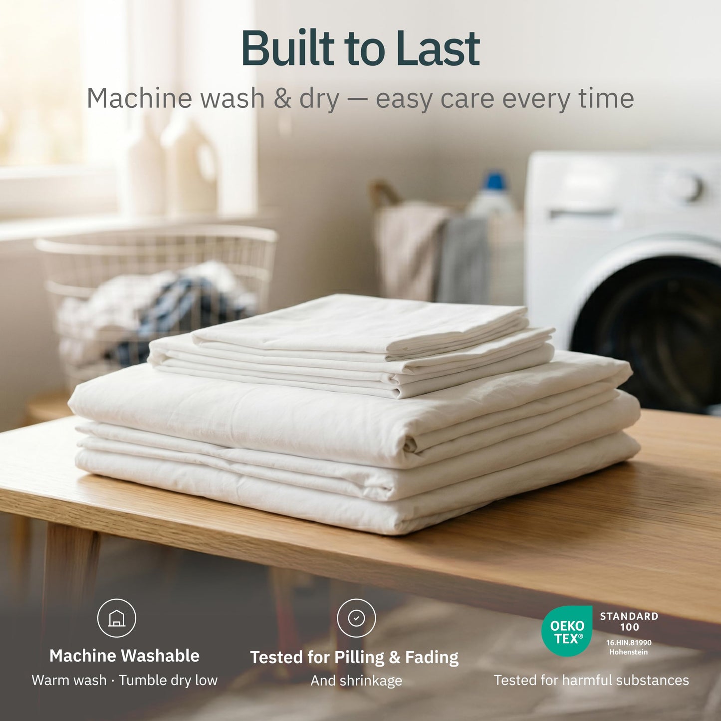 Super Soft 100% Cotton Queen Sheet Set - 4 Pcs - Durable Sheets, Deep Pockets, Easy Fit, Lightweight & Breathable, Suitable For Hot Sleepers & All Seasons, Minimal Wrinkles - White