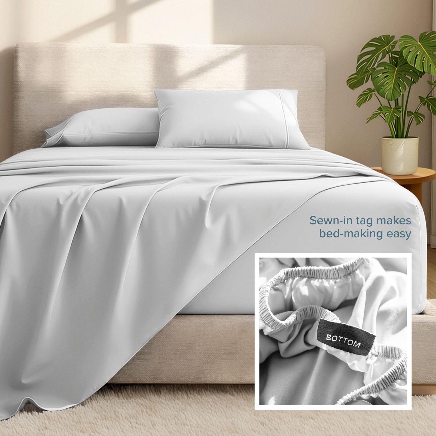 Bare Home Twin XL Sheet Set - 22" Deep Pockets - College Dorm Size - Luxury 1800 Ultra-Soft Microfiber Twin Extra Long Sheets - Easy Fit - Extra Soft - 3 Piece Set - Bed Sheets (Twin XL, Cloud Grey)