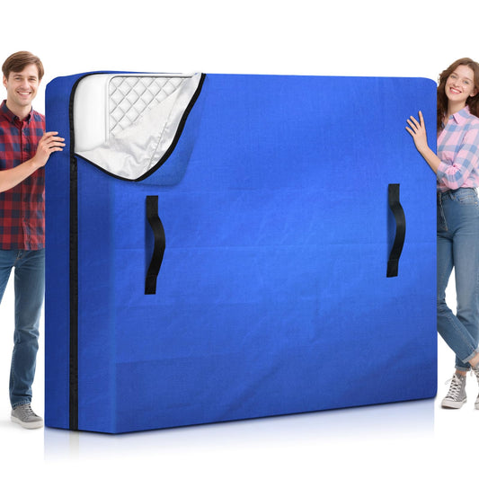 BlissTrends Extra Thick Mattress Bags for Moving and Storage, Waterproof Mattress Protector with Sturdy Handles & Reinforced Zipper, Heavy Duty Tarp Material Reusable Bed Cover (77"x57"x15" Full Size)