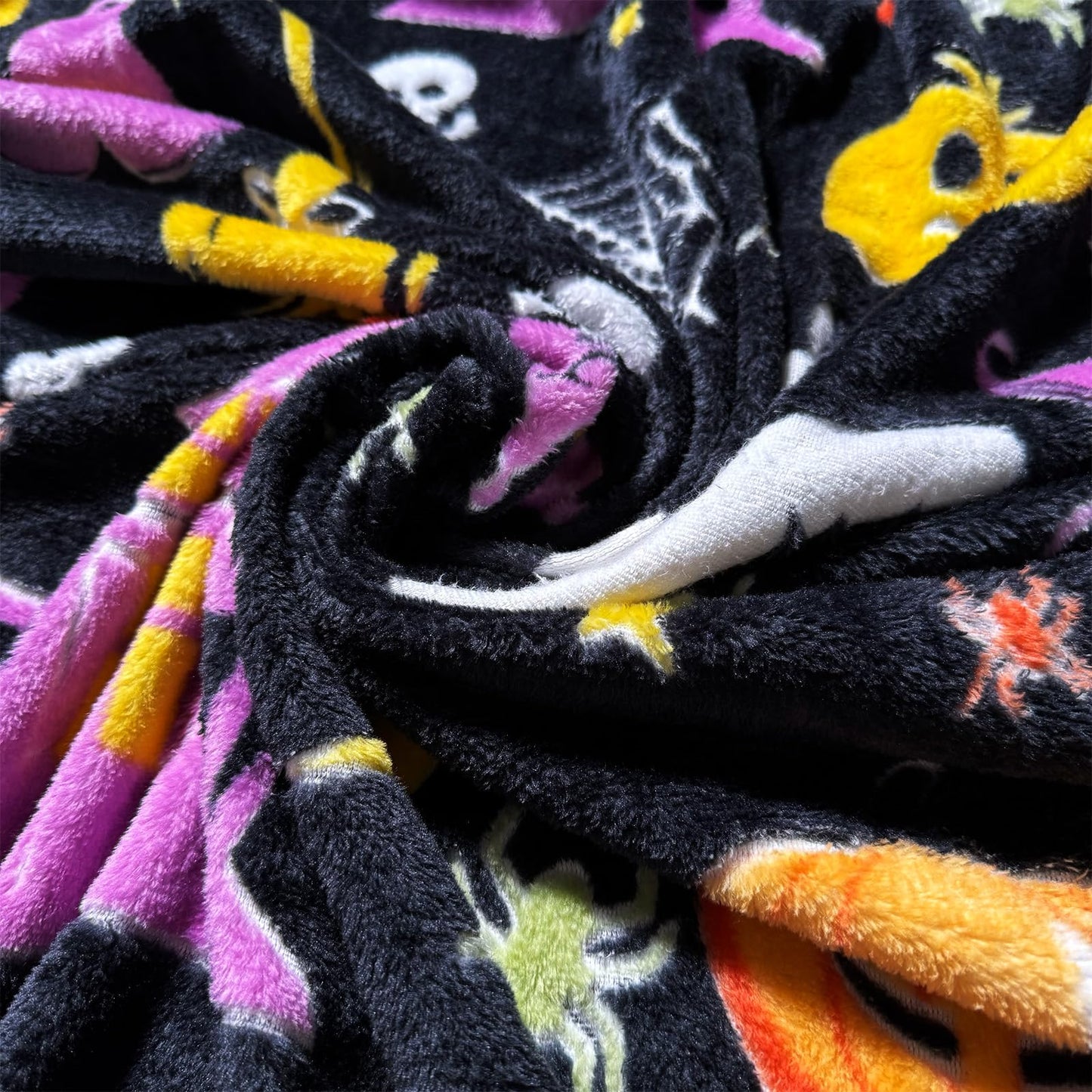 MATICAN Halloween Throw Blanket, 50" x 60" Glow in The Dark, Cozy, Plush Fleece, Midnight Glow Manor, Spooky Design