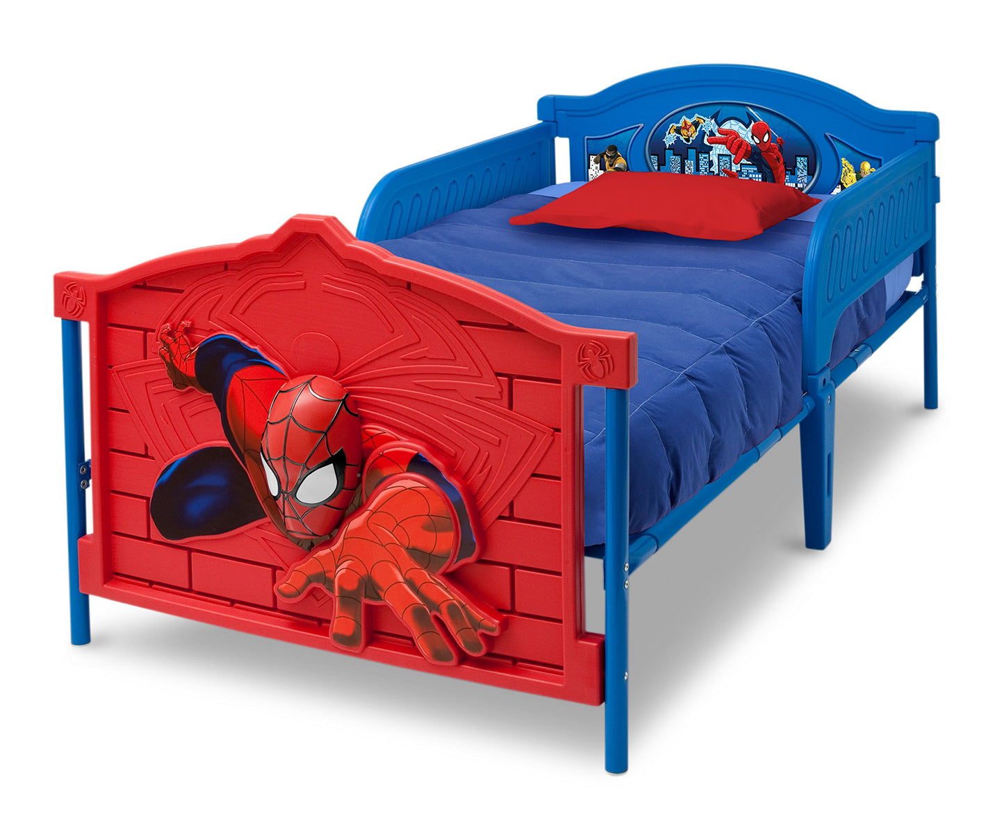 Marvel Spider Man Plastic 3D-Footboard Twin Bed by Delta Children