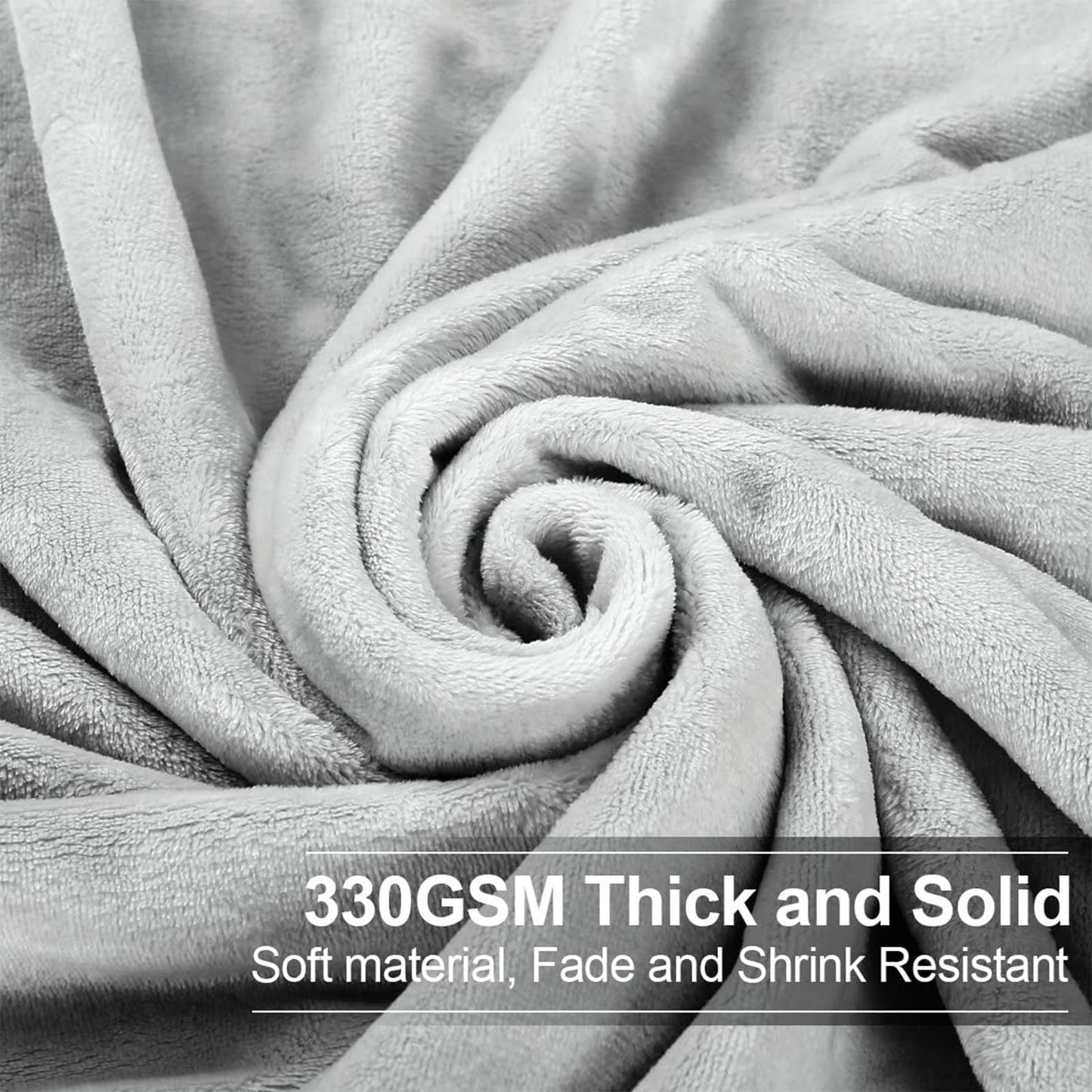 EASELAND Soft King Size Blanket All Season Warm Microplush Lightweight Thermal Fleece Blankets for Couch Bed Sofa,90x108 Inches,Silver Gray
