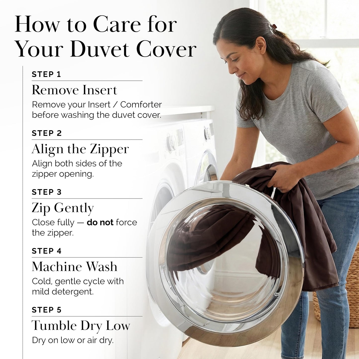 Southshore Fine Living, Inc. Oversized California King Duvet Cover Set - Hotel Quality Brown Duvet Cover King Size - Pet Hair Resistant Bedding - Zipper Closure, 2 Pillow Shams - Chocolate Brown