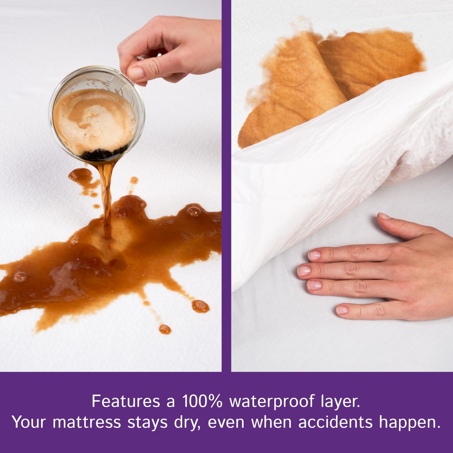 Full Size Waterproof Mattress Protector - Fitted Sheet Style - Hypoallergenic Premium Quality Cover Protects Against Dust