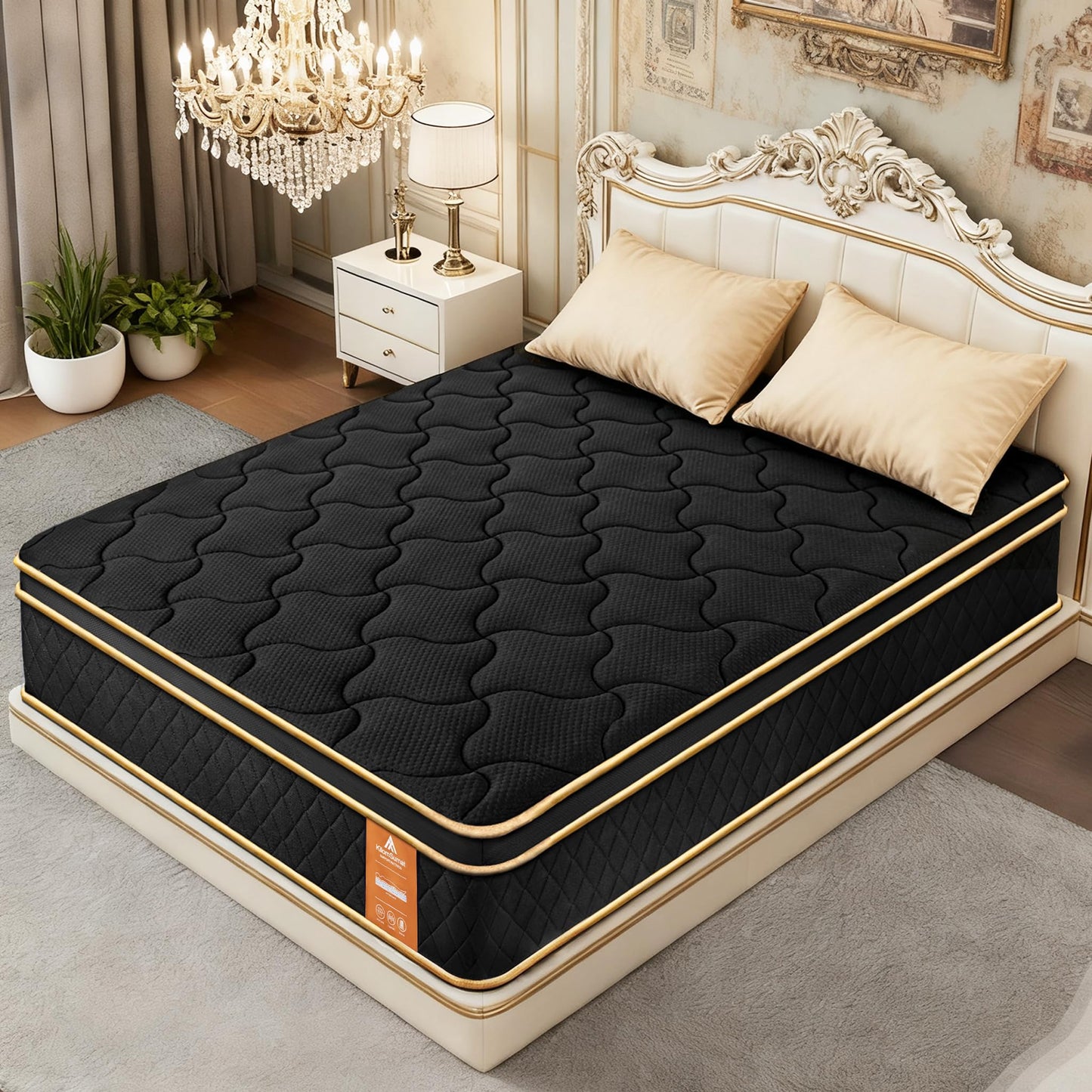 KilomSumat Twin Mattress 10 Inch Twin Size Mattresses in a Box Memory Foam Hybrid Twin Mattress Soft with Individual Pocket Spring for Motion Isolation, Edge Support, Medium Firm