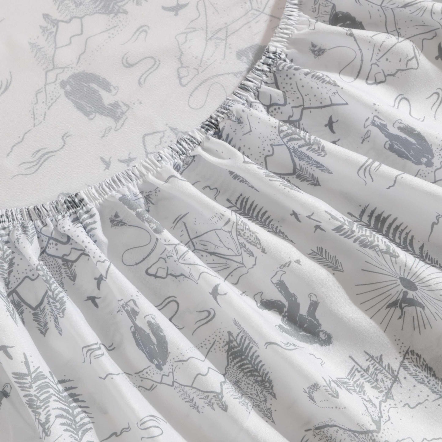 Eddie Bauer Kids - Full Sheet Set, Ultra-Soft Microfiber Bedding with Fully Elastic Fitted Sheet, Kids Bed Set with Pillowcases, Easy Care Bedding (Big Foot Hiking Trip)