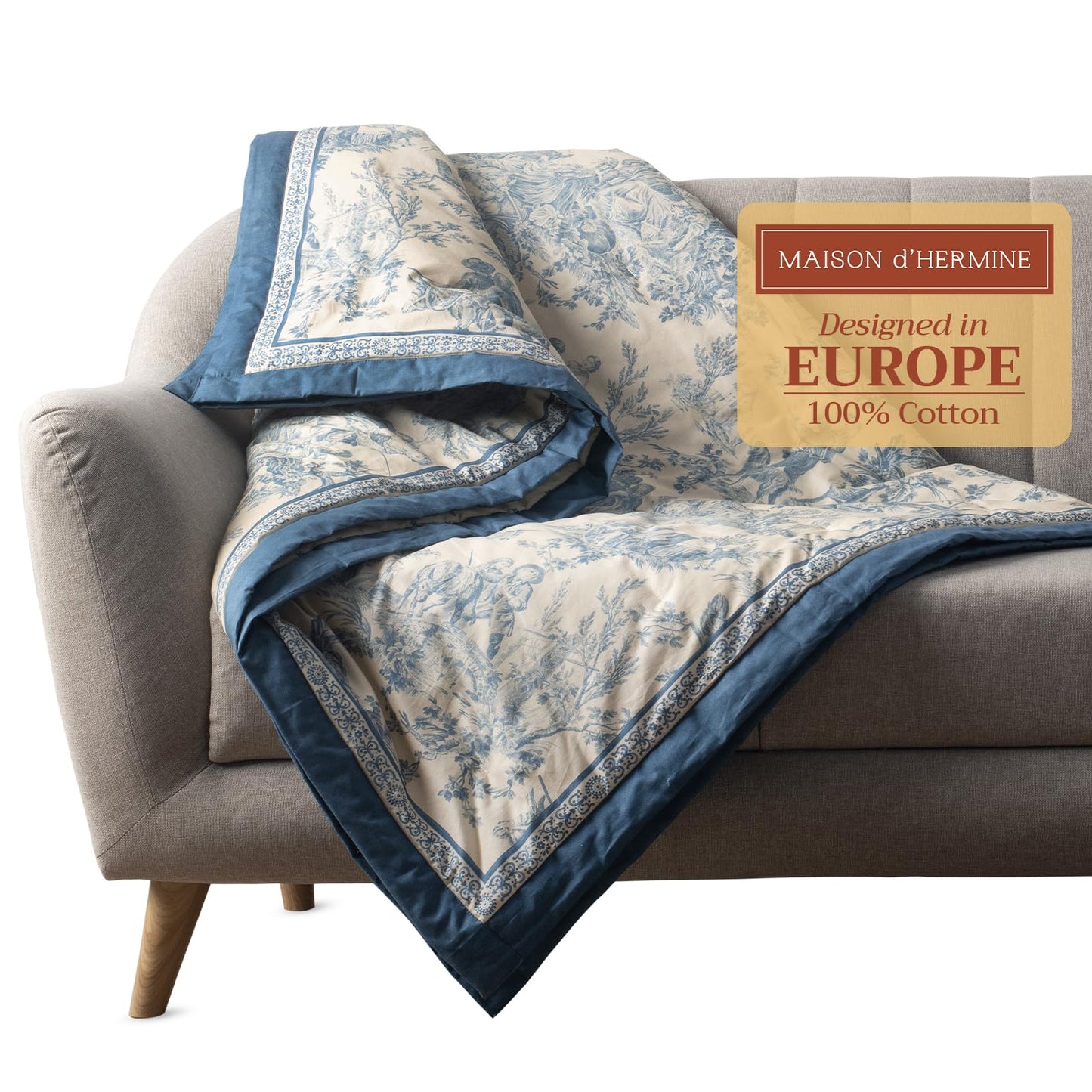 Maison d' Hermine Throw Blanket for Couch Lightweight Soft Warm Breathable Cotton Throw Blankets for Bed Girls Boys Women Men Gifts Travel Living Room Spring Summer (Girassol, 60" X 80")