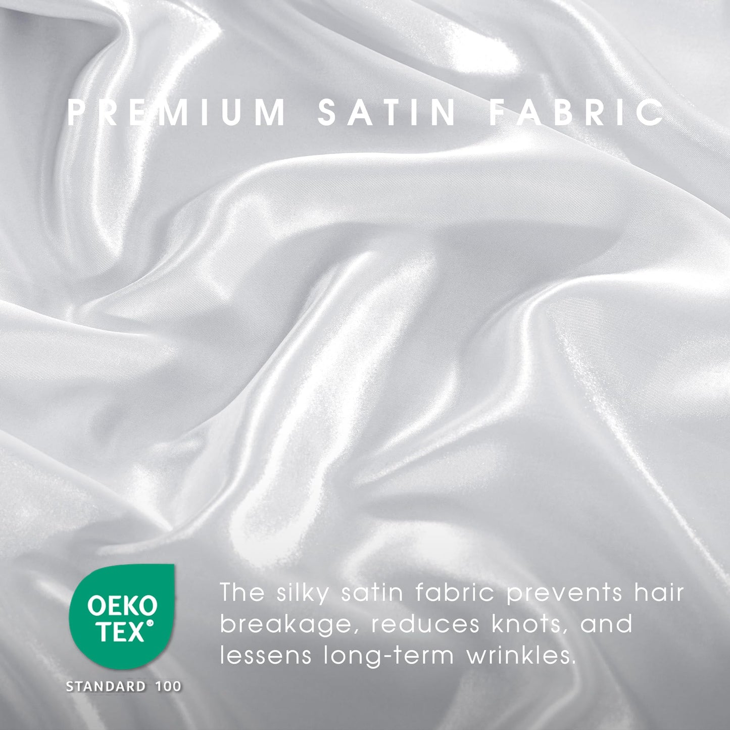 FreshCulture Satin Sheets Full Size - 4 Piece Luxury Soft Silky Full Size Bed Sheets, Similar to Silk Bed Sheet Set with 1 Deep Pocket Fitted Sheet, 1 Flat Sheet & 2 Pillowcases (White)