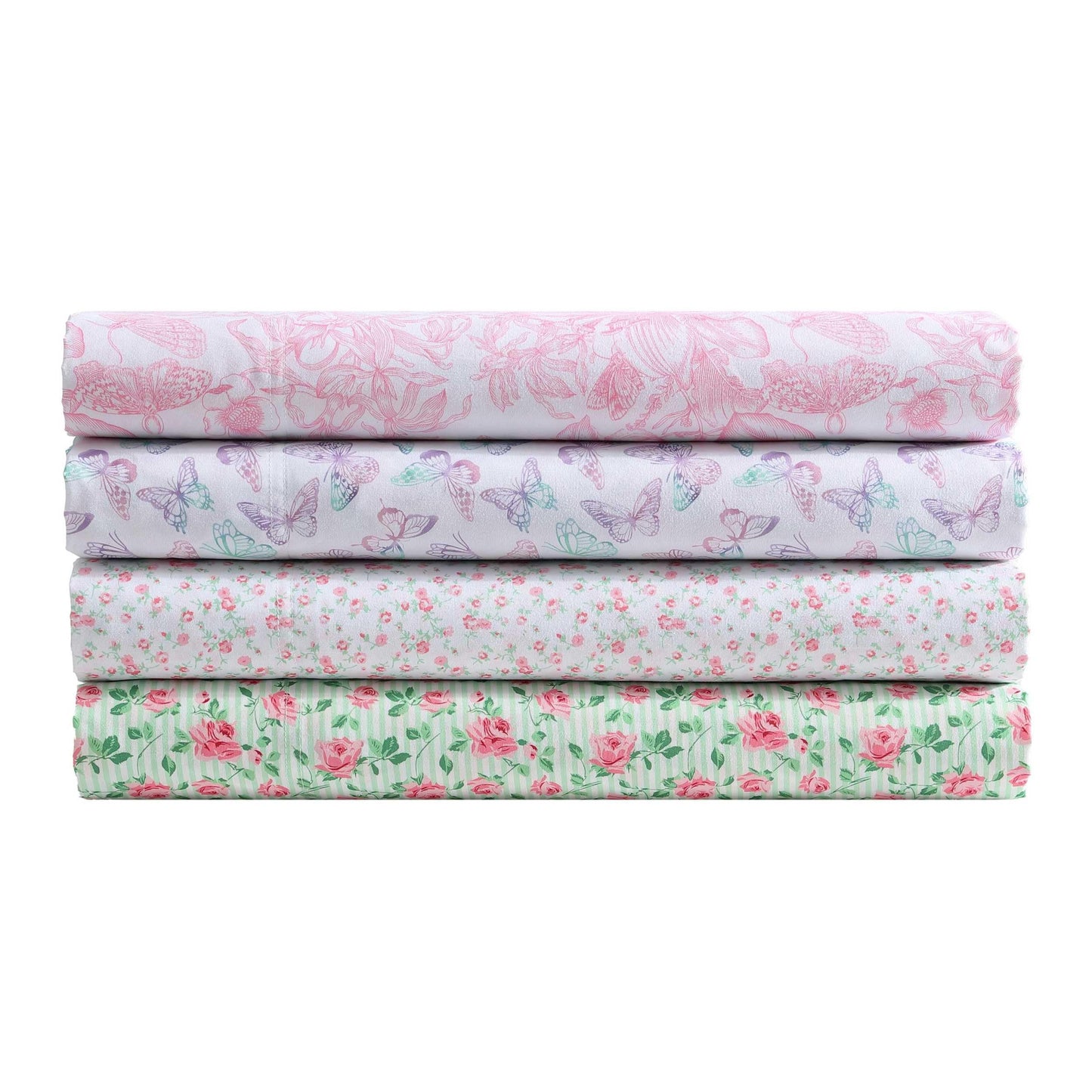 Betsey Johnson - Queen Bed Sheets, Fade & Wrinkle Resistant Bedding Set with Matching Sham(s), Soft & Lightweight Bedding Essentials (Whimsical Floral Green, Queen)