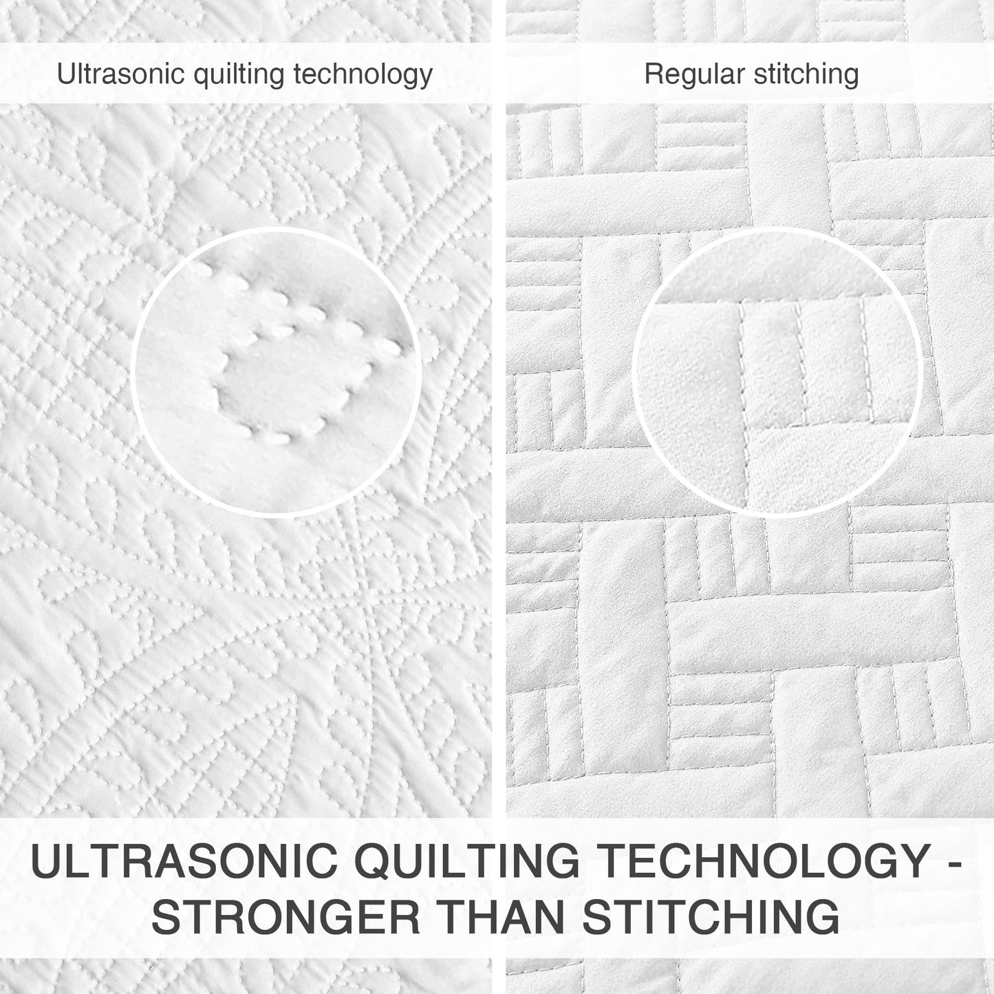 Love's cabin California King Size Quilt Bedding Set White Bedspreads - Cal King Summer Lightweight Bedspread Comforter - Coin Pattern Coverlet for All Season - 3 Pieces (1 Quilt, 2 Pillow Shams)
