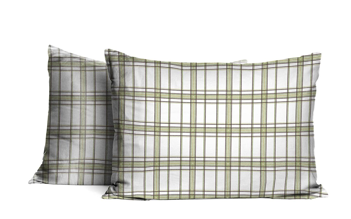 Pointehaven Heavy Weight Flannel Sheet Set, Twin, Plaid Sage - Warm & Cozy - 100% Cotton Flannel Pre-Shrunk -170 GSM -Deep Pockets -Easy Fit Elastic All Around-Comfy Double Brushed