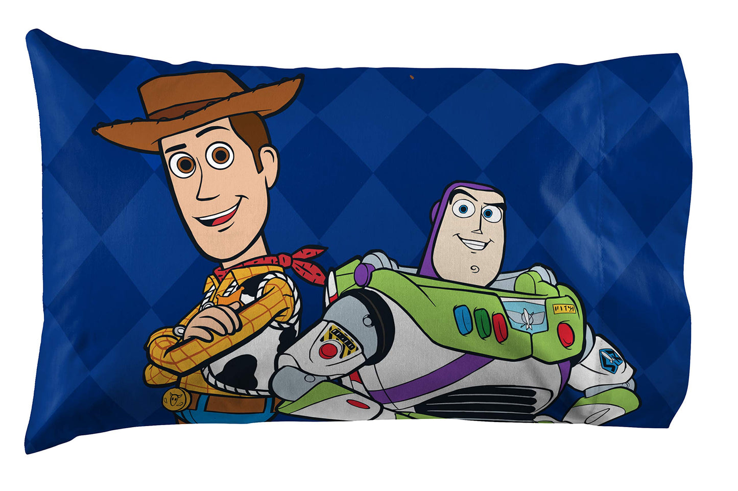 Jay Franco Disney Toy Story Kids Twin Sheet Set 3 Piece - Super Soft Microfiber Bedding, Reversible, Deep Pocket, Fade Resistant, Machine Washable, Woody Buzz Lightyear (Official Disney Product)