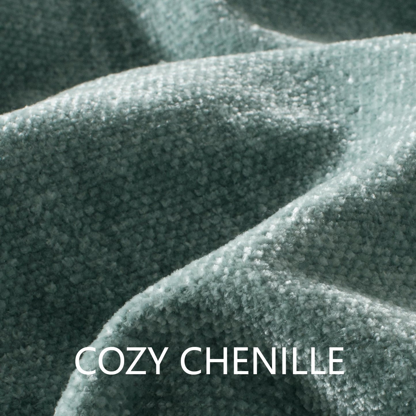 LONG CREATE Chunky Knit Throw Blanket Bundle Chenille Throw Blanket， 50"X 60" Sage Green