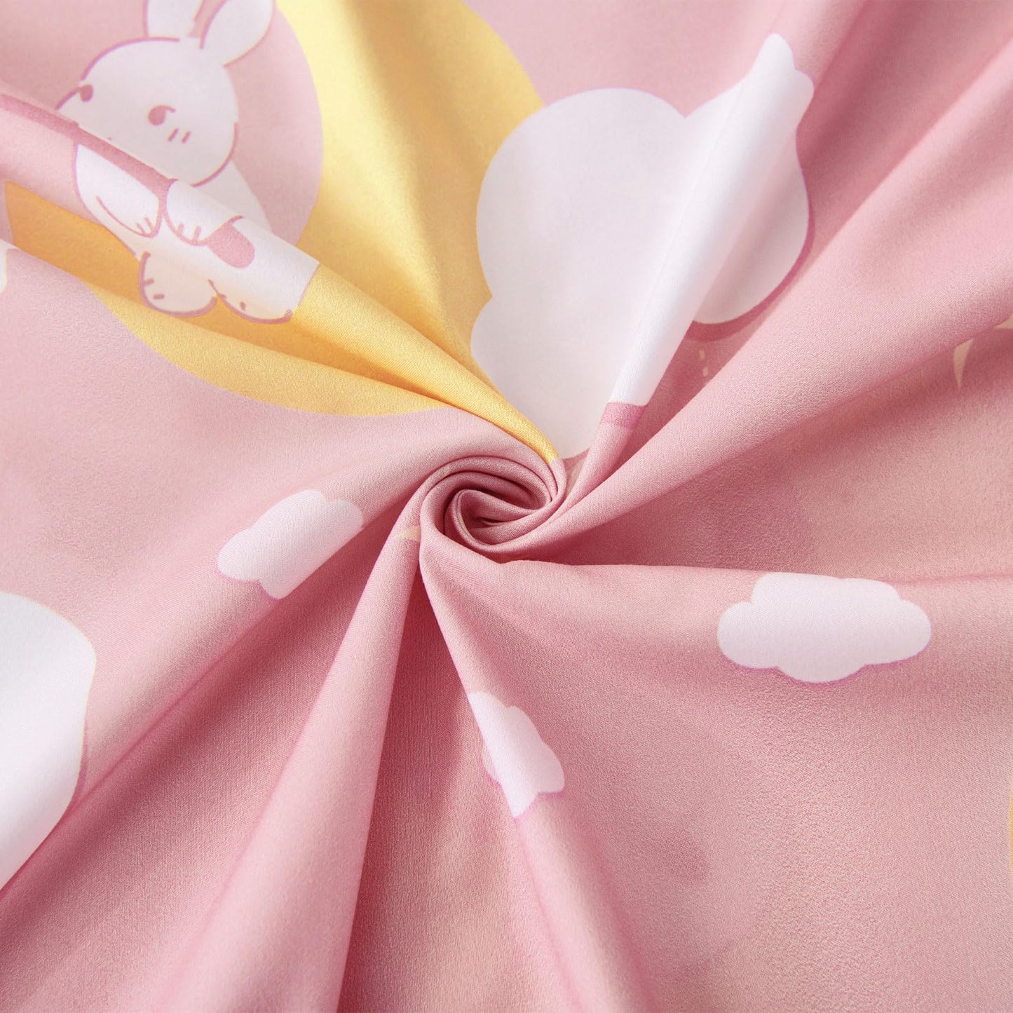 Swiftify Twin Sheet Set for Kids Girls, 3-Piece Bed Sheet Set for Toddler, Soft Brushed Microfiber Bedding, Deep Pocket, Wrinkle & Fade Resistant, Pink Bunny
