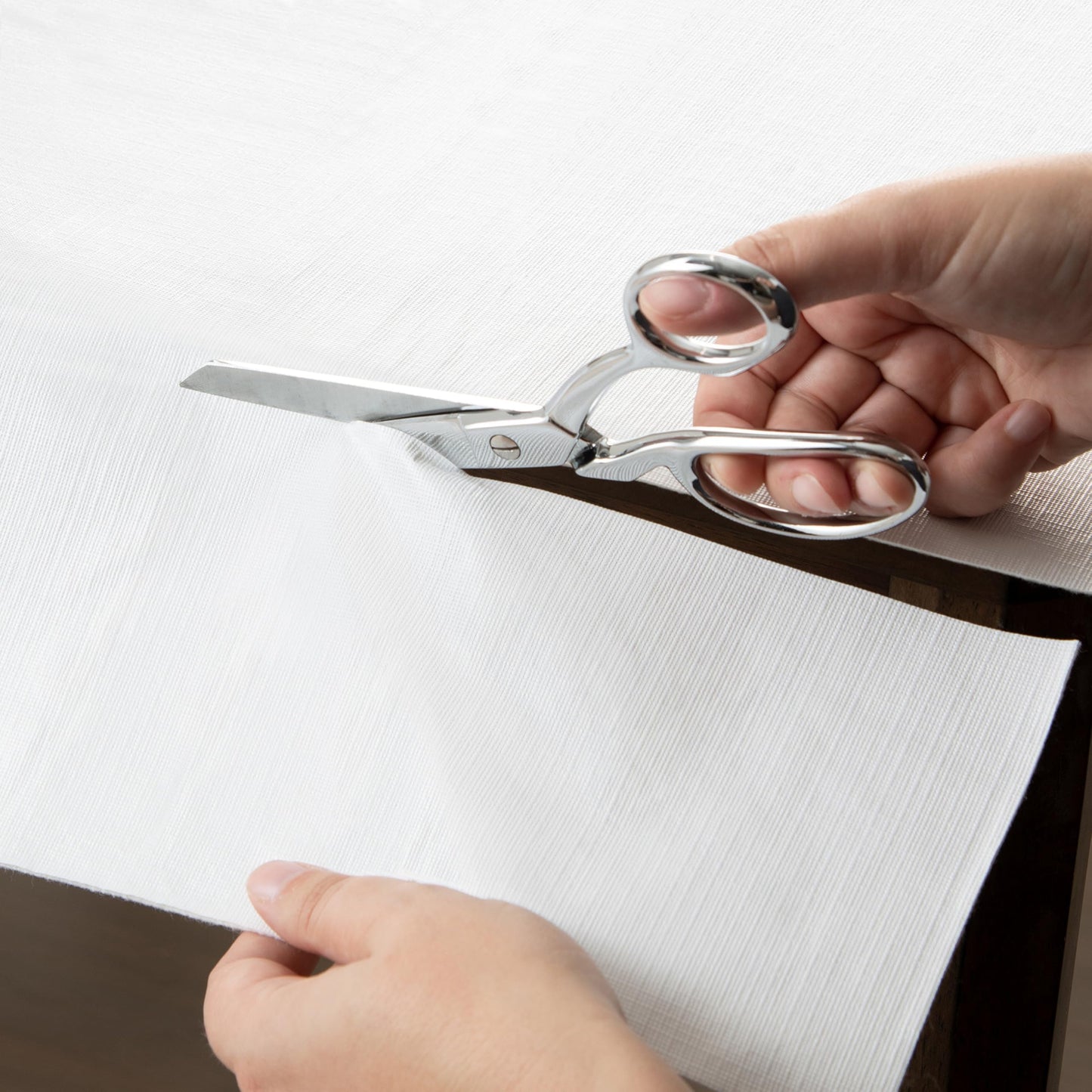Threadmade Embossed Vinyl Cushioned Flannel Backing Tablepad, White - 52" W x 120" L