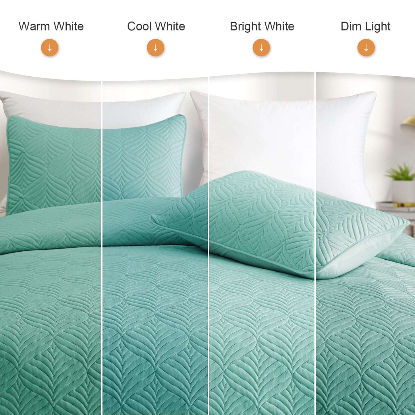 Whale Flotilla Extra Soft Full Queen Quilt Bedding Set, Lightweight Turquoise Bedspreads Quilts Queen Size with Modern Pattern, Reversible 3-Piece Coverlet with 2 Pillow Shames for All Seasons