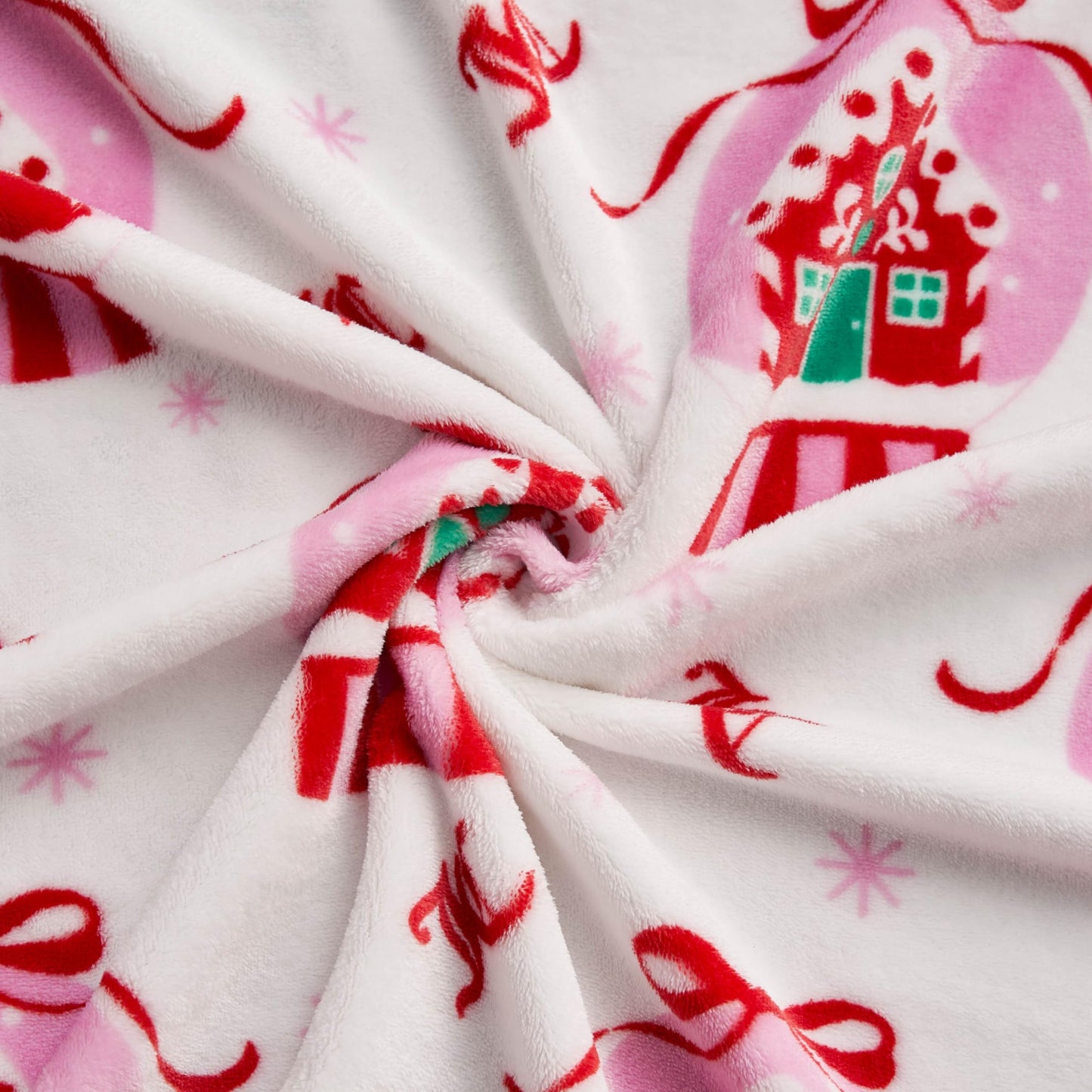 Juicy Couture Winter Snowglobe Plush 50 x 70 Throw Blanket, White