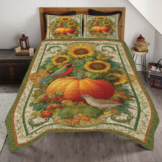 LUXEFIELD Vintage Autumn Quilt Maple Leaf Patchwork Bedding | Retro Fall Quilt Set for Twin & Queen | Lightweight Autumn Leaf Bed Decor (Autumn Quilt 10)