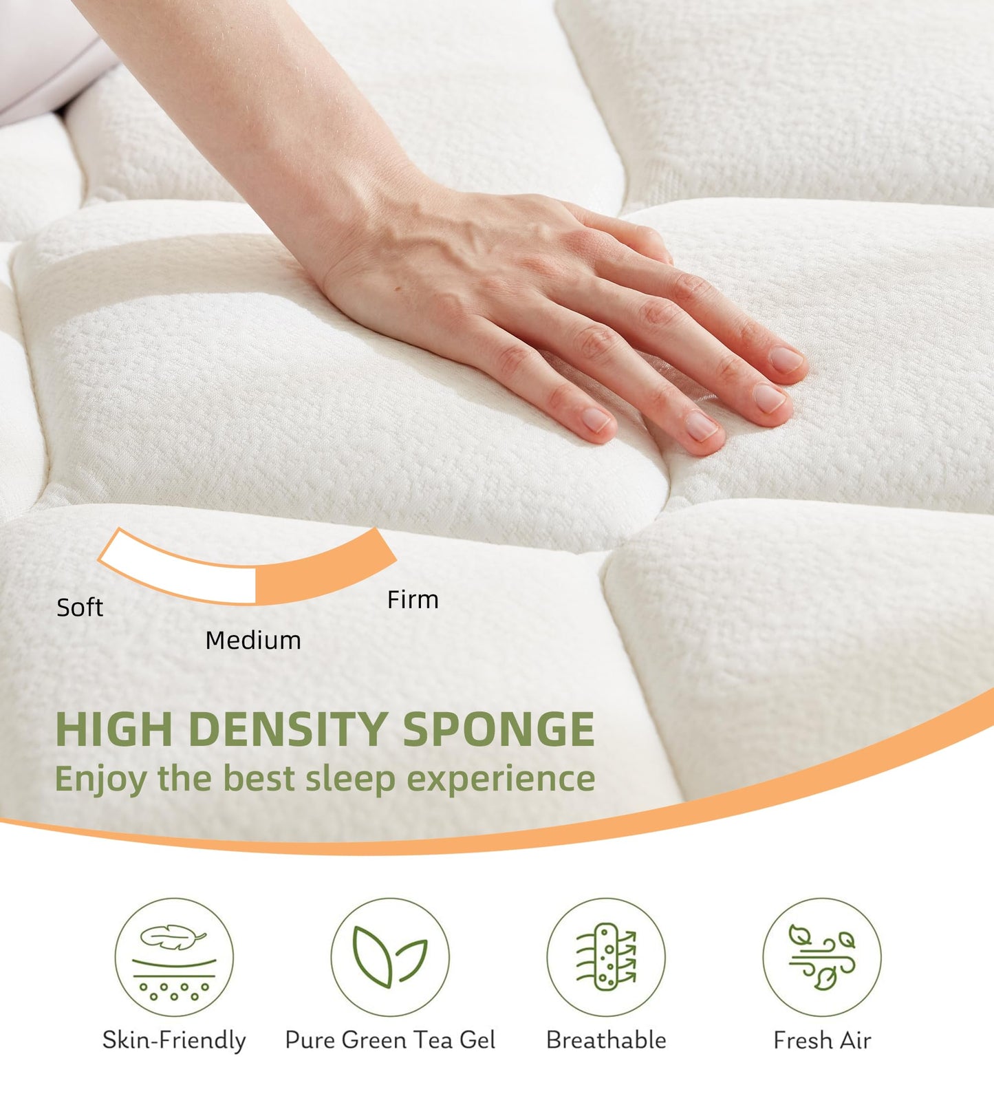 REALONE Full Mattress,10 Inch Hybrid White Mattresses,Gel Memory Foam Spring Mattress in a Box,Medium Firm Pressure Relief