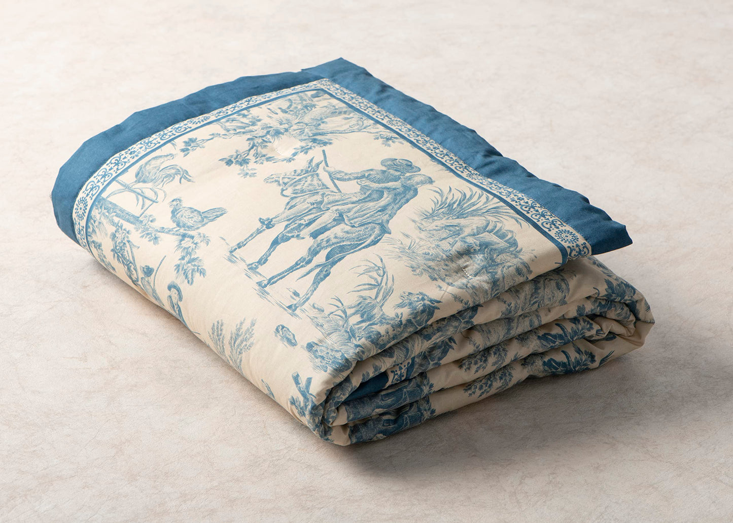 Maison d' Hermine Throw Blanket for Couch Lightweight Soft Warm Breathable Cotton Throw Blankets for Bed Girls Boys Women Men Gifts Sofa Living Room Spring Summer (The Miller - Blue, 60" X 80")