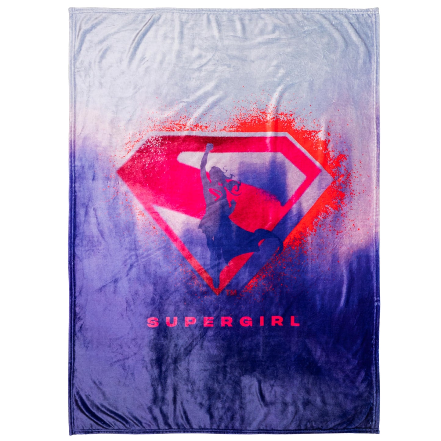 Supergirl Movie Fluffy Throw 46 in x 60 in – Soft Plush Lightweight Blanket for Couch, Bed & Travel, (Officially Licensed Product) by Franco