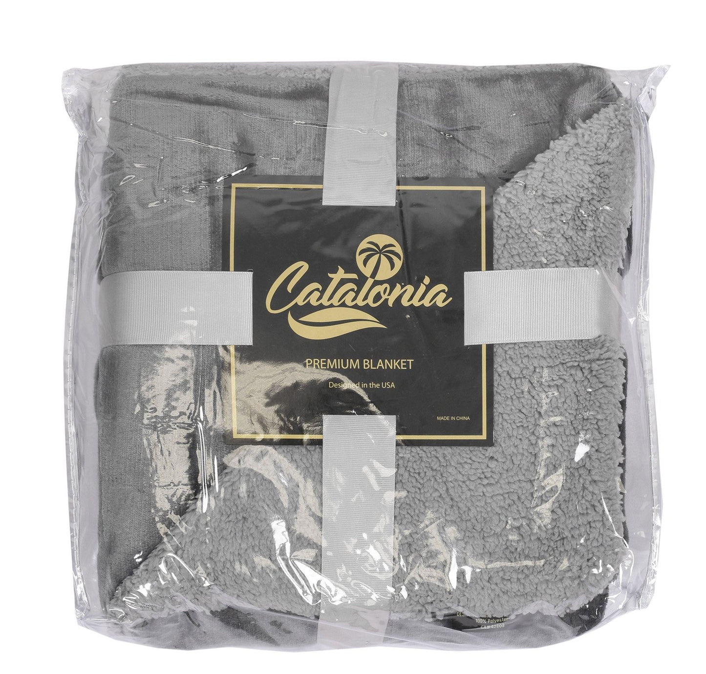 Catalonia Charcoal Grey Sherpa Throws Blanket, Valentine's Day Gift, Super Soft Fuzzy Comfy Micro Plush Fleece Blanket All Season for Sofa Couch Bed Reversible Match Color, Tone to Tone, 50x60 inch