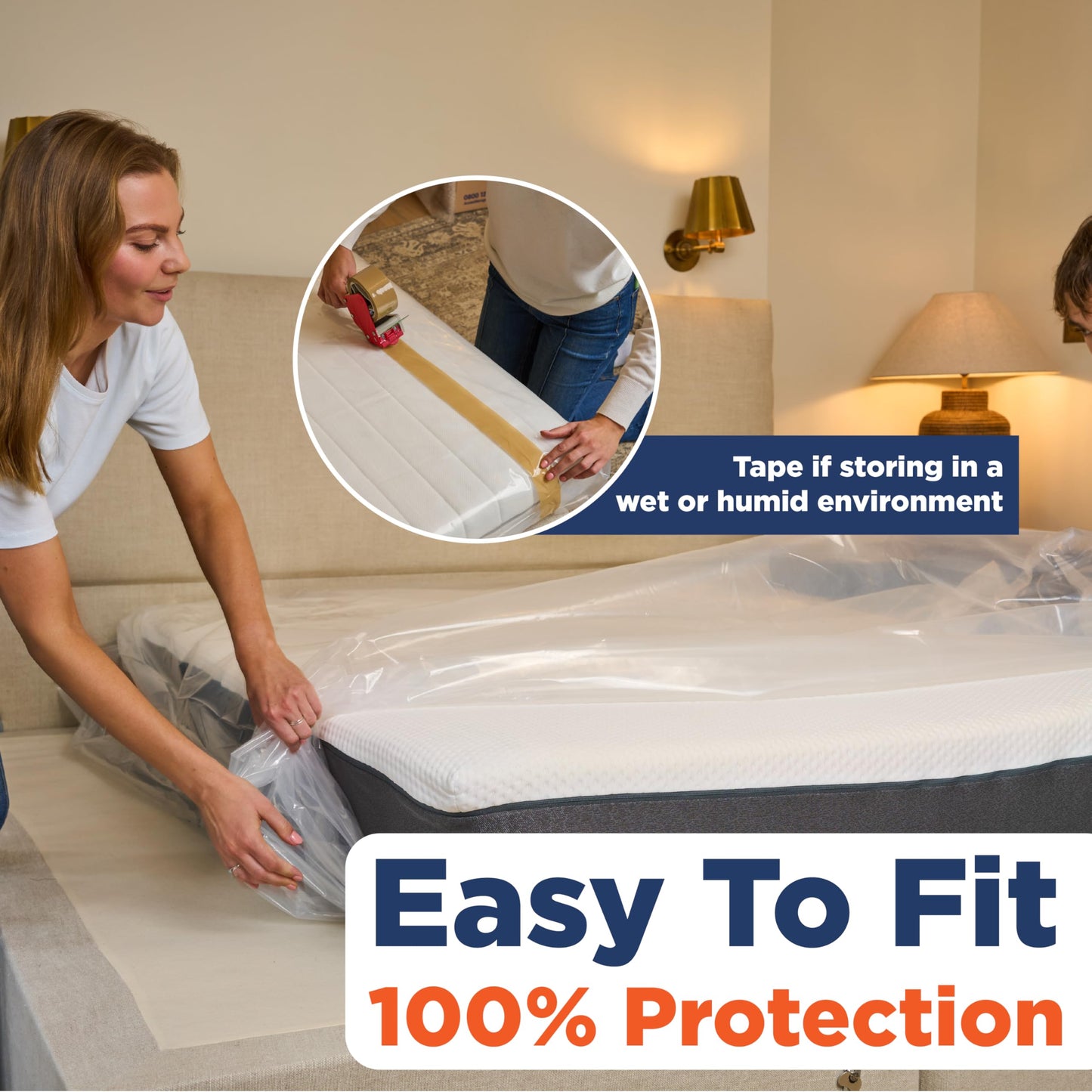Queen Mattress Bags for Moving, Queen Mattress Bag for Storage, Plastic Cover for Bed Storage & Disposal, Matress Bag Protector XL - 60 x 100 x 14 inch