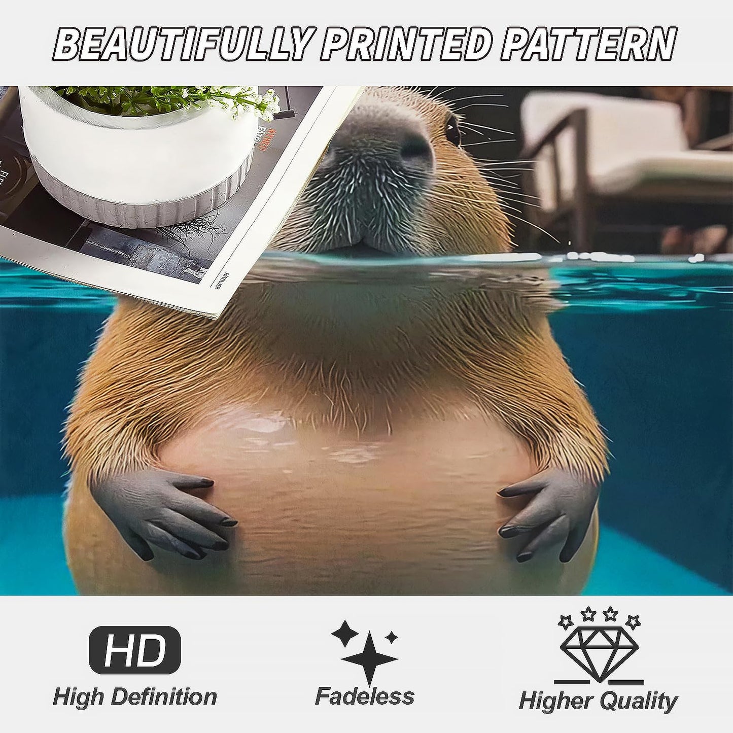 YISUMEI Capybara Gifts Throw Blanket, 50"x60", Underwater Capybara Cozy Blanket for Women, Kids and Teens, Ultra Soft Plush Fleece Flannel Blanket for Couch & Bed, Room Decor