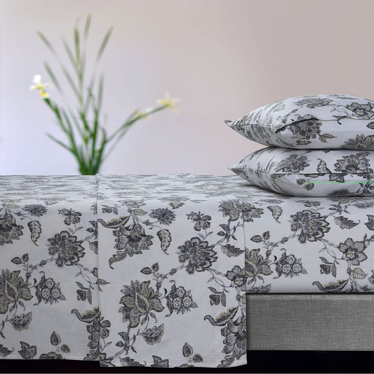 Ayana Flannel Sheet Set Grey Queen