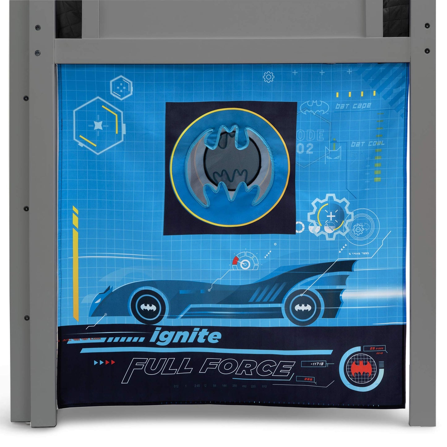 Batman Loft Bed Tent - Curtain Set for Low Twin Loft Bed (Bed Sold Separately) by Delta Children