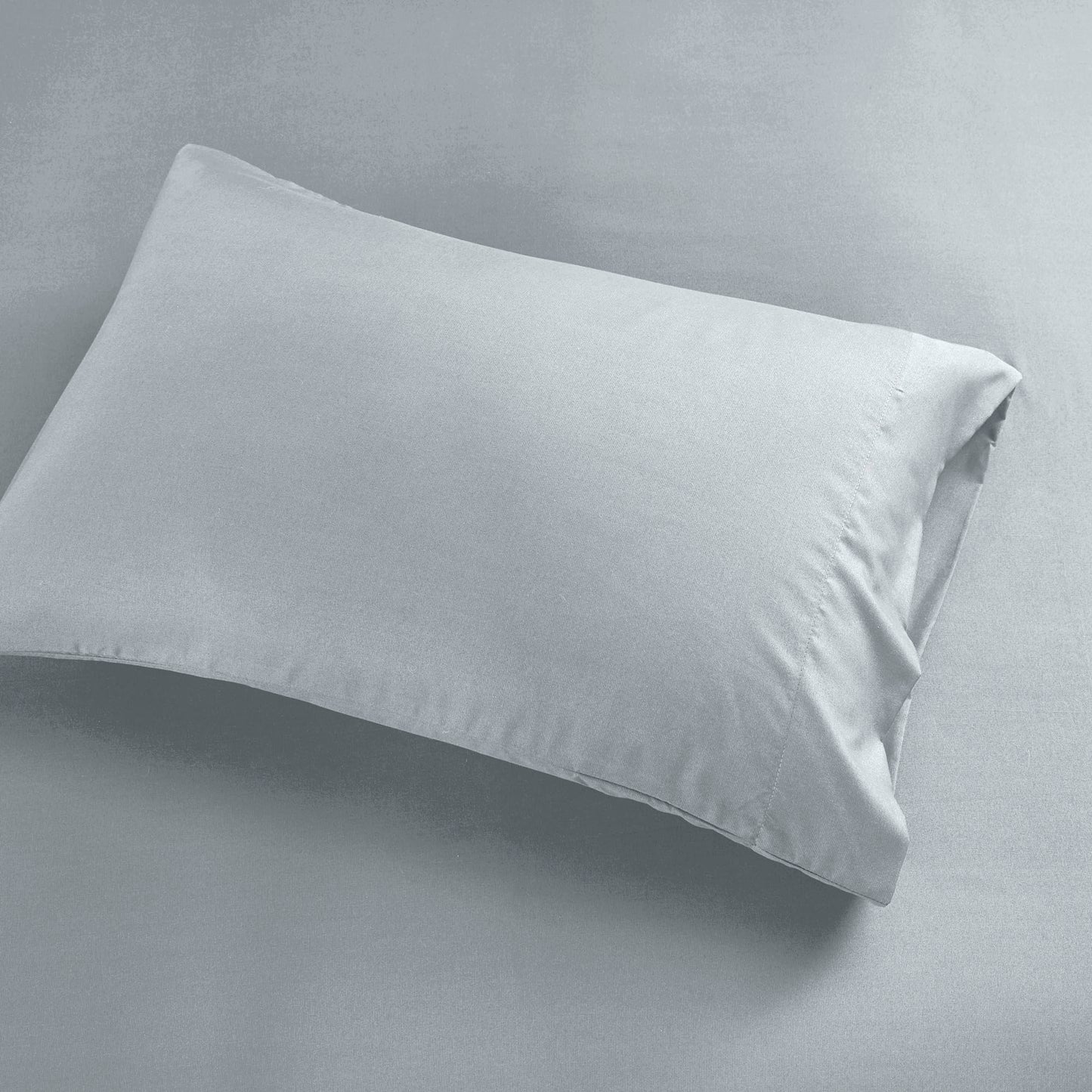 Intelligent Design Microfiber Bed Sheet Set Wrinkle Resistant, Soft Sheets with 12" Pocket, Modern, All Season, and Cozy, Matching Pillow Case, Queen, Grey, 4 Piece