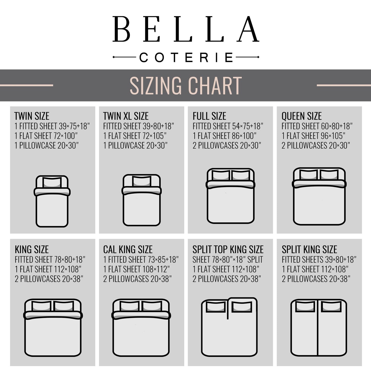 Bella Coterie Luxury Bamboo Viscose Queen Size Sheet Set | 100% Organically Grown | Ultra Soft | Cooling for Hot Sleepers | 18" Deep Pocket [Coastal Blue]