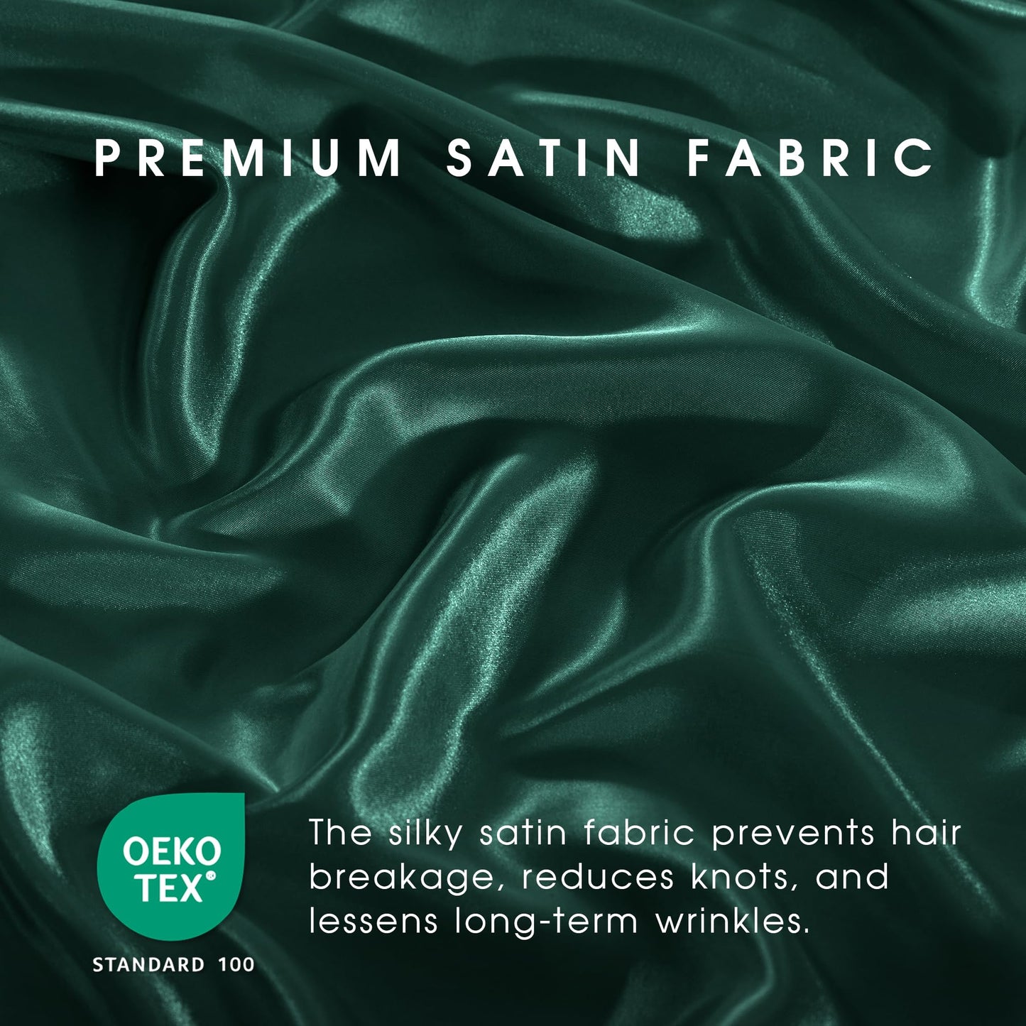 FreshCulture Satin Sheets Full Size - 4 Piece Luxury Soft Silky Full Size Bed Sheets, Similar to Silk Bed Sheet Set with 1 Deep Pocket Fitted Sheet, 1 Flat Sheet & 2 Pillowcases (Dark Green)