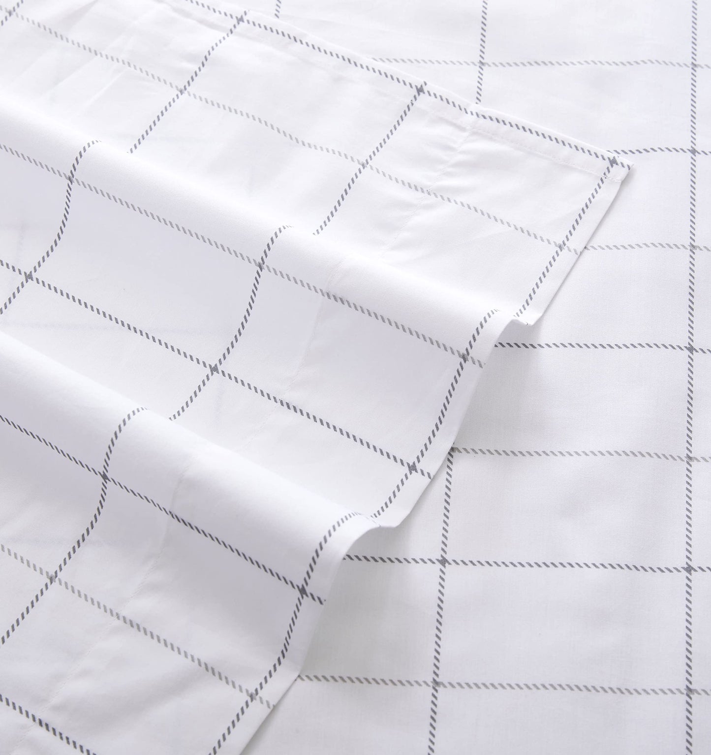 Eddie Bauer - Twin Sheet Set, Cotton Percale Bed Sheets, Crisp & Cool, Ideal Dorm Essentials (Northern Plaid Grey, Twin)